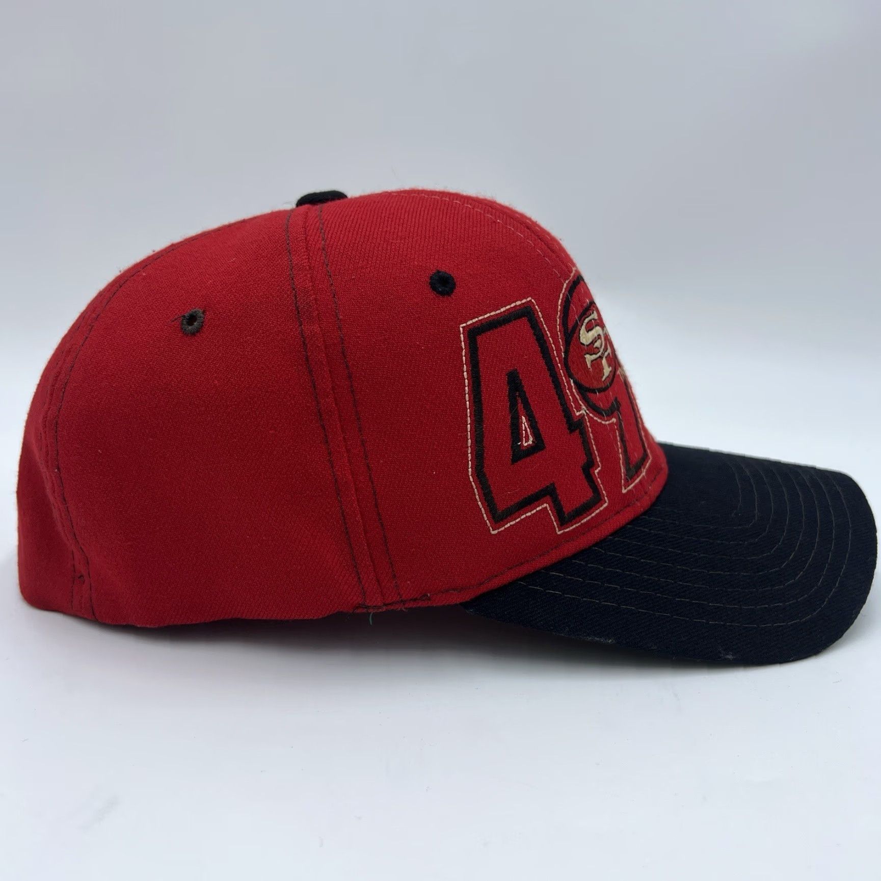 NFL VINTAGE NFL Starter Wool Blend Cap - Red, 7 1/4, 90s Big Logo, Fitted, Twill, Men, Hat, Sports Size ONE SIZE - 6 Thumbnail