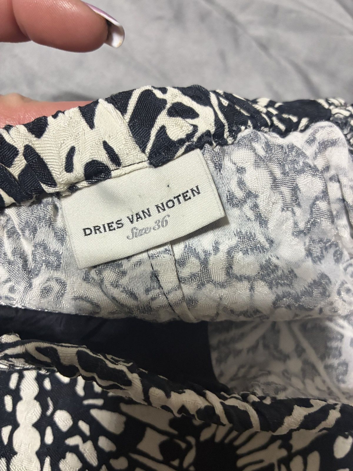 Dries Van Noten Dries Van Noten Butterfly Print Wide Leg Trousers Size 26" / US 2 / IT 38 - 5 Thumbnail