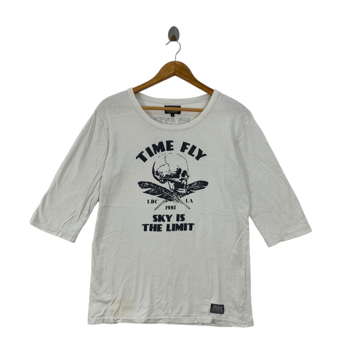 Bones STOOGE CO UNION MADE Bones Skull Punk Tee Shirt Top Time Fly Size M / US 6-8 / IT 42-44 - 1 Thumbnail