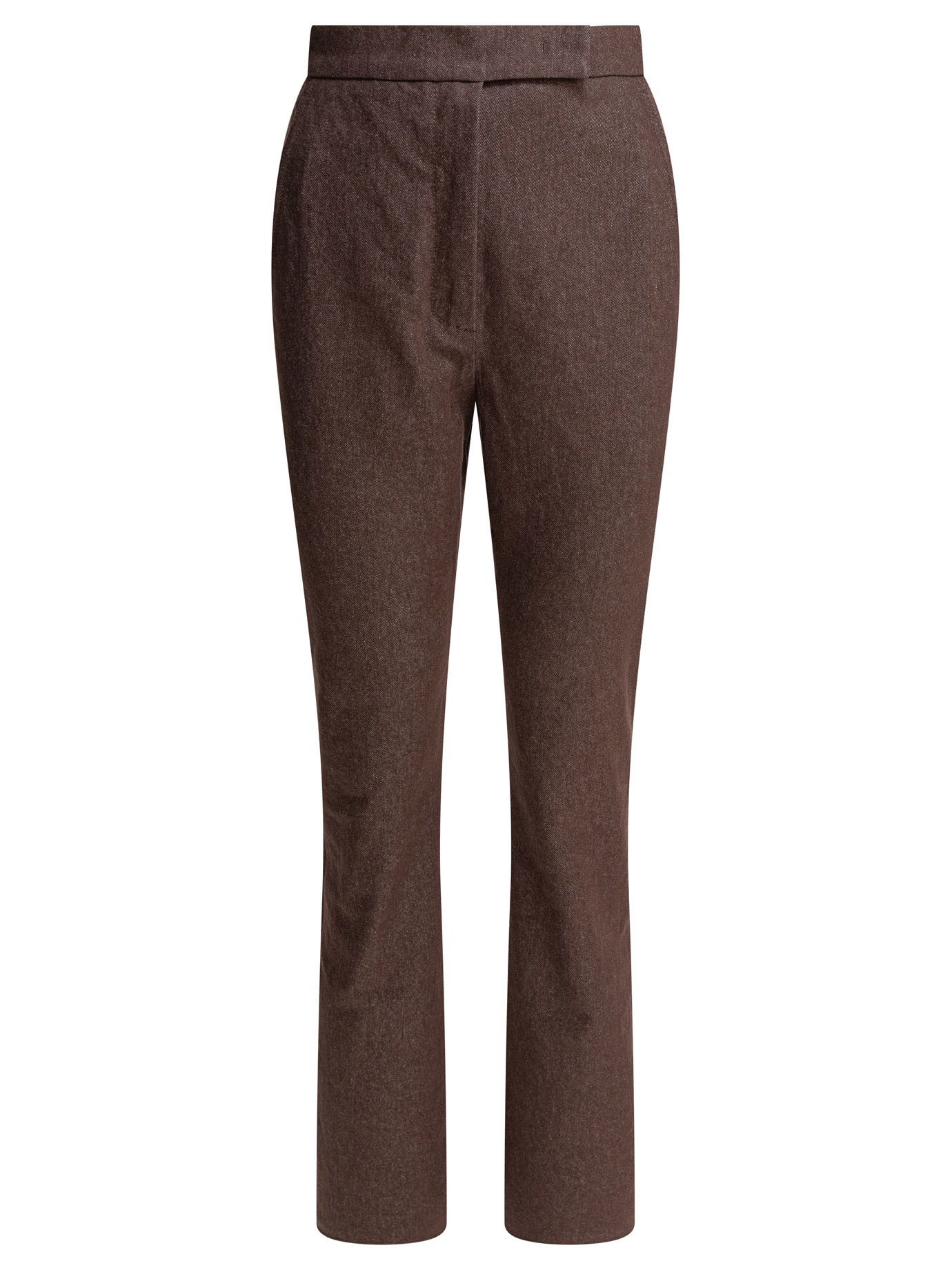 Max Mara Denim-Effect Cotton Trousers Size 26" / US 2 / IT 38 - 1 Thumbnail