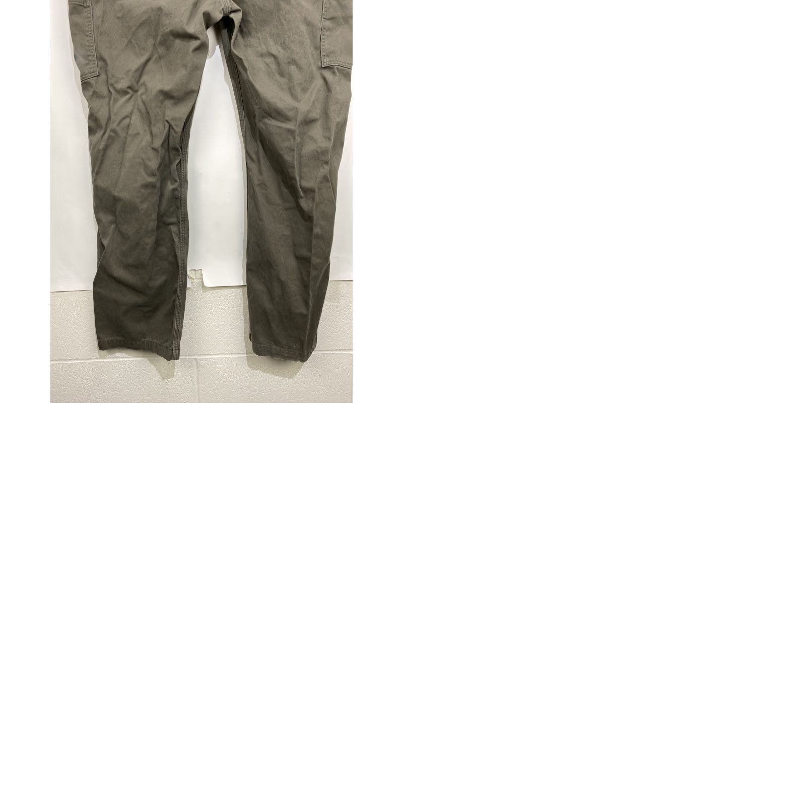 Carhartt Carhartt Men’s Relaxed Fit Washed Canvas Work Pants Carpenter 44 x 32 Greenish Brown Solid 5-Pocket Zip Button Mens Regular Pants Size US 44 / EU 60 - 9 Thumbnail