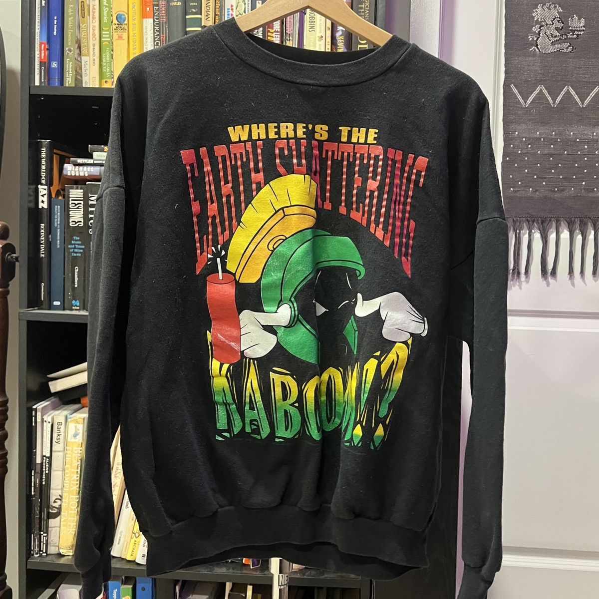 Warner Bros vintage marvin the martian looney tunes crewneck sweatshirt Size US M / EU 48-50 / 2 - 1 Thumbnail