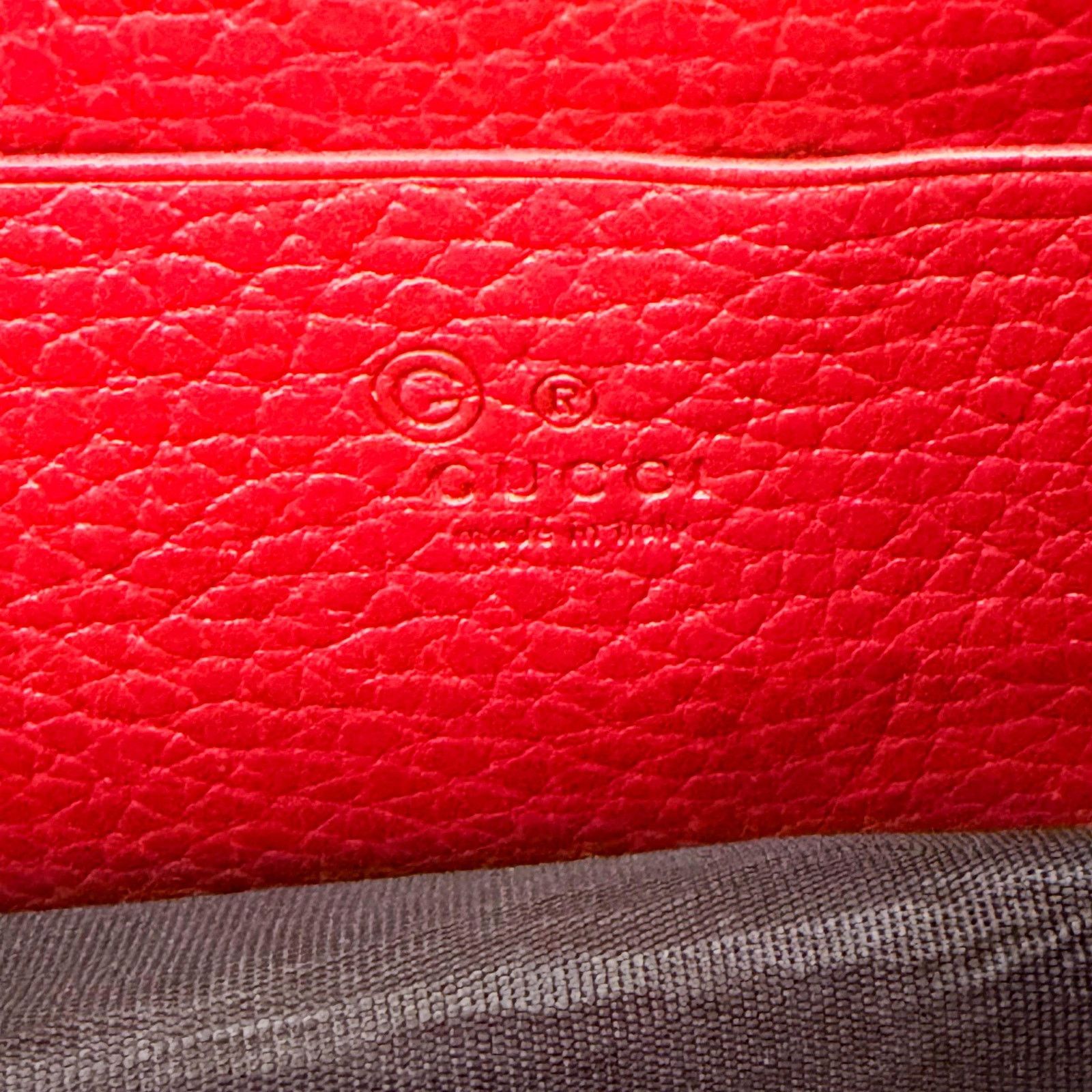 Gucci Gucci Red Leather Interlocking G Chain Bag-3 Size ONE SIZE - 11 Thumbnail
