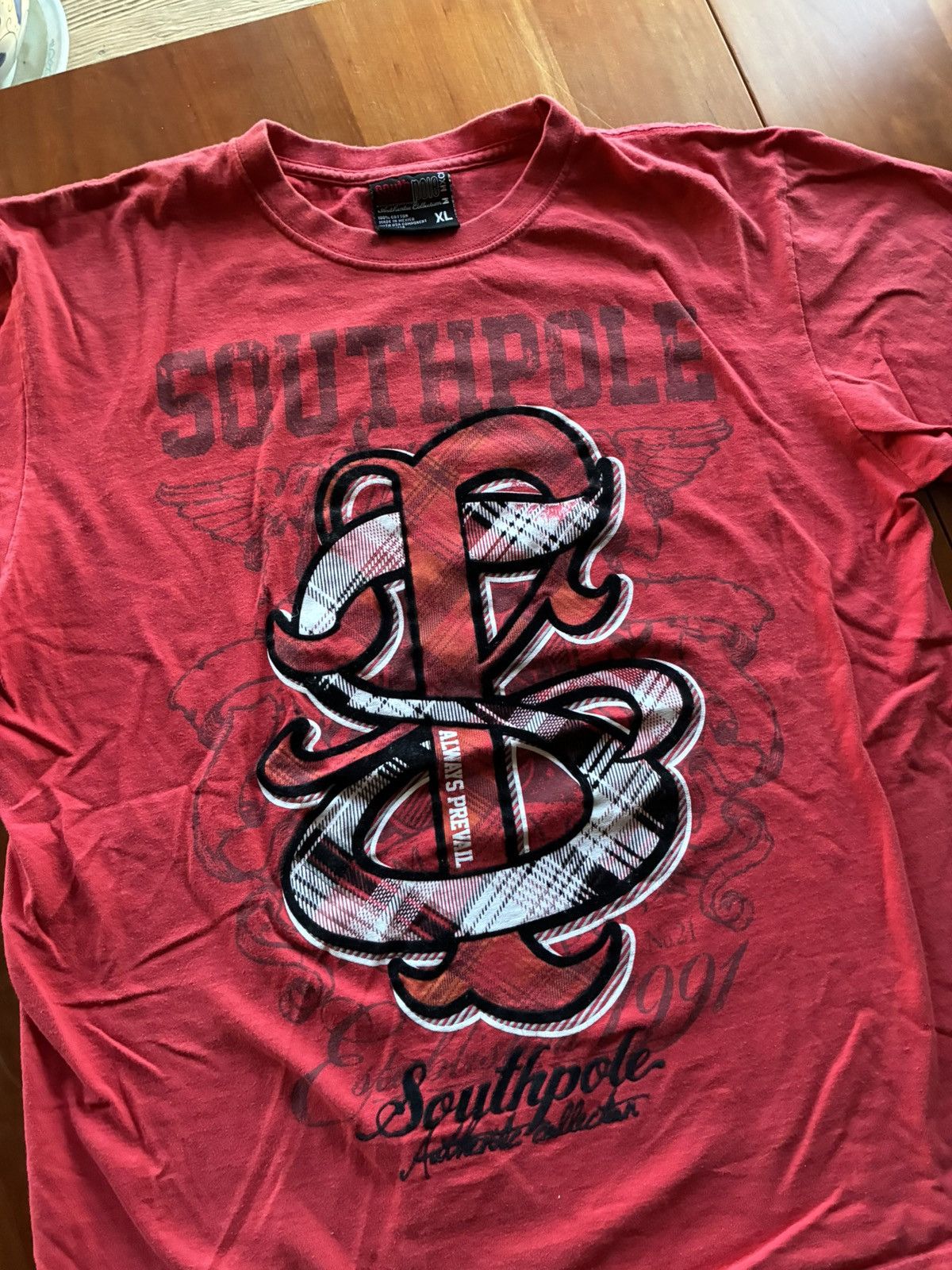 Southpole Vintage y2k Southpole red tee shirt Size US XL / EU 56 / 4 - 2 Thumbnail