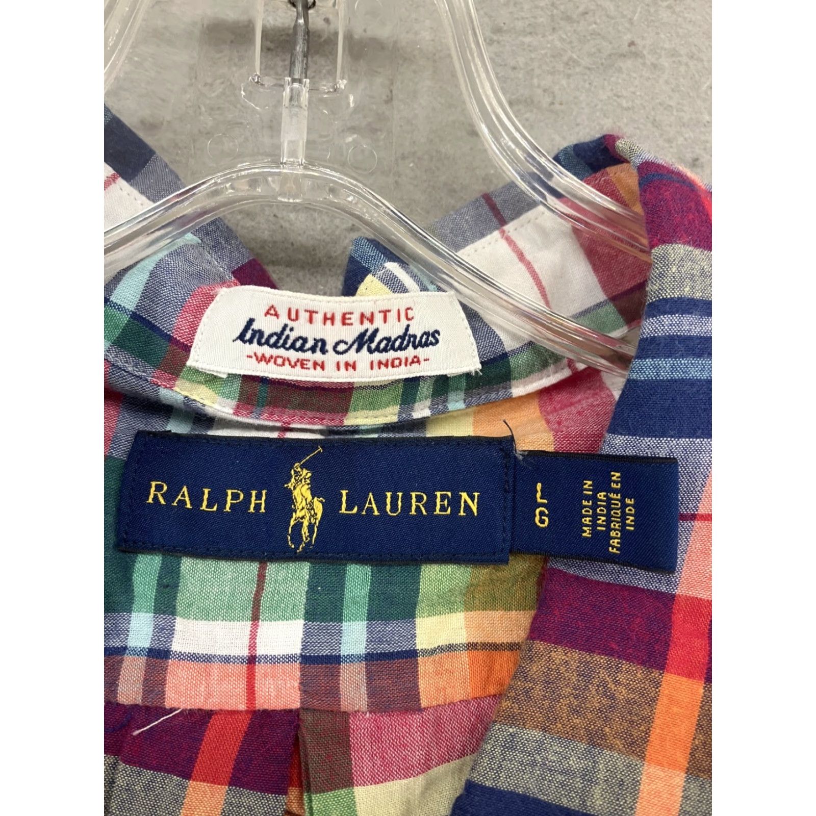 Ralph Lauren Ralph Lauren Mens Short Sleeve Plaid Button-Up Shirt Multi Color 2000s Classic Casual Regular Fit Size US 33 - 3 Thumbnail