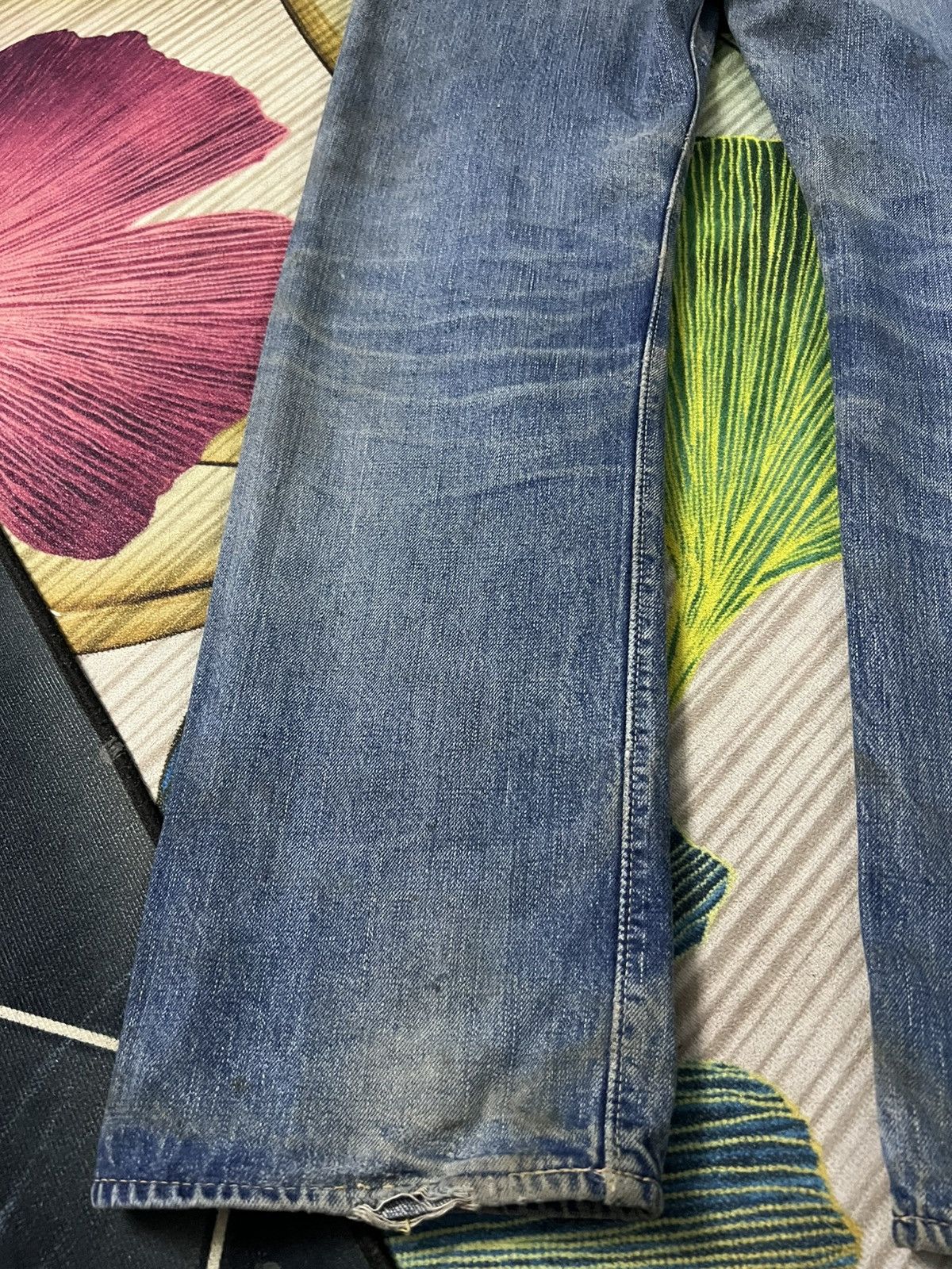 💥Vintage Orslow 105 Selvedge Mud Wash Jean