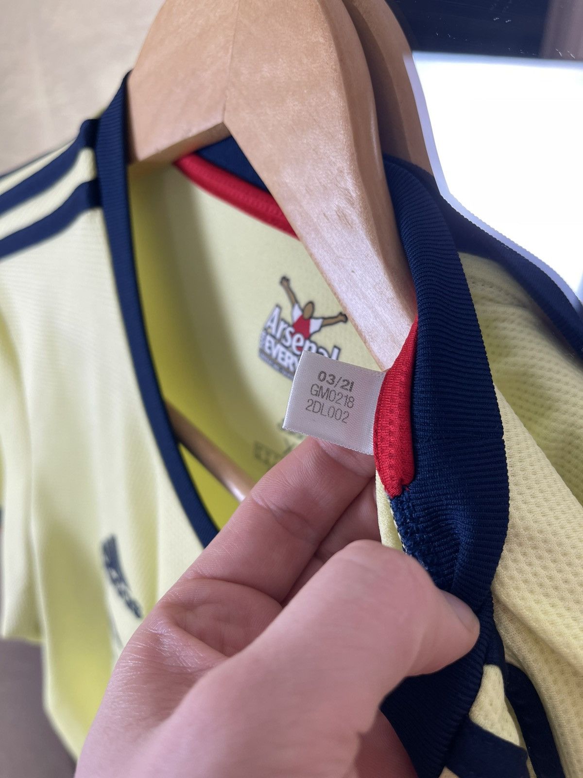 Adidas Arsenal 21/22 Away Jersey Retro Cannon Logo AEROREADY Size US XL / EU 56 / 4 - 6 Thumbnail