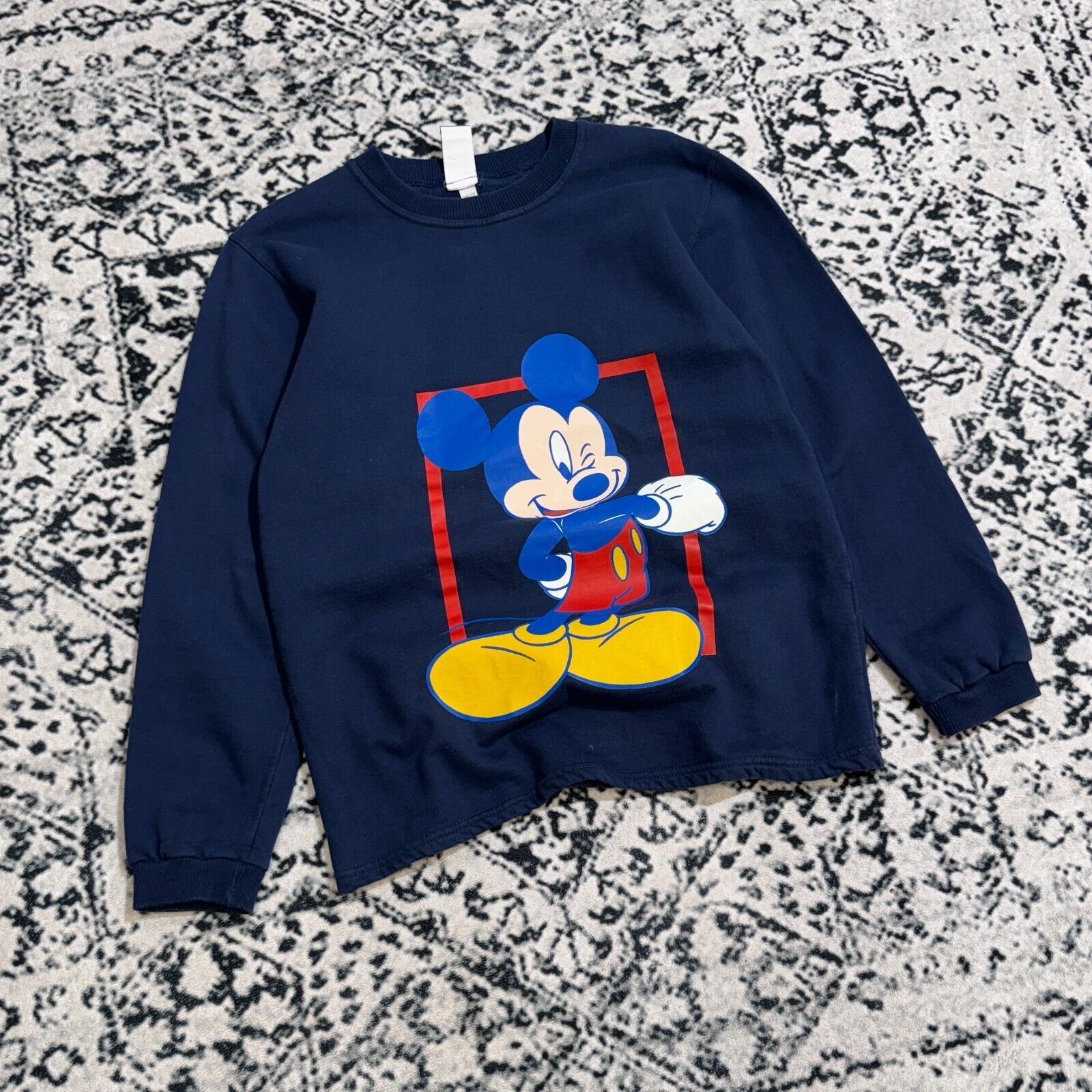 Vintage Vintage Navy Coton Crewneck Size XS Mickey Mouse Walt Disney Size US XS / EU 42 / 0 - 3 Thumbnail