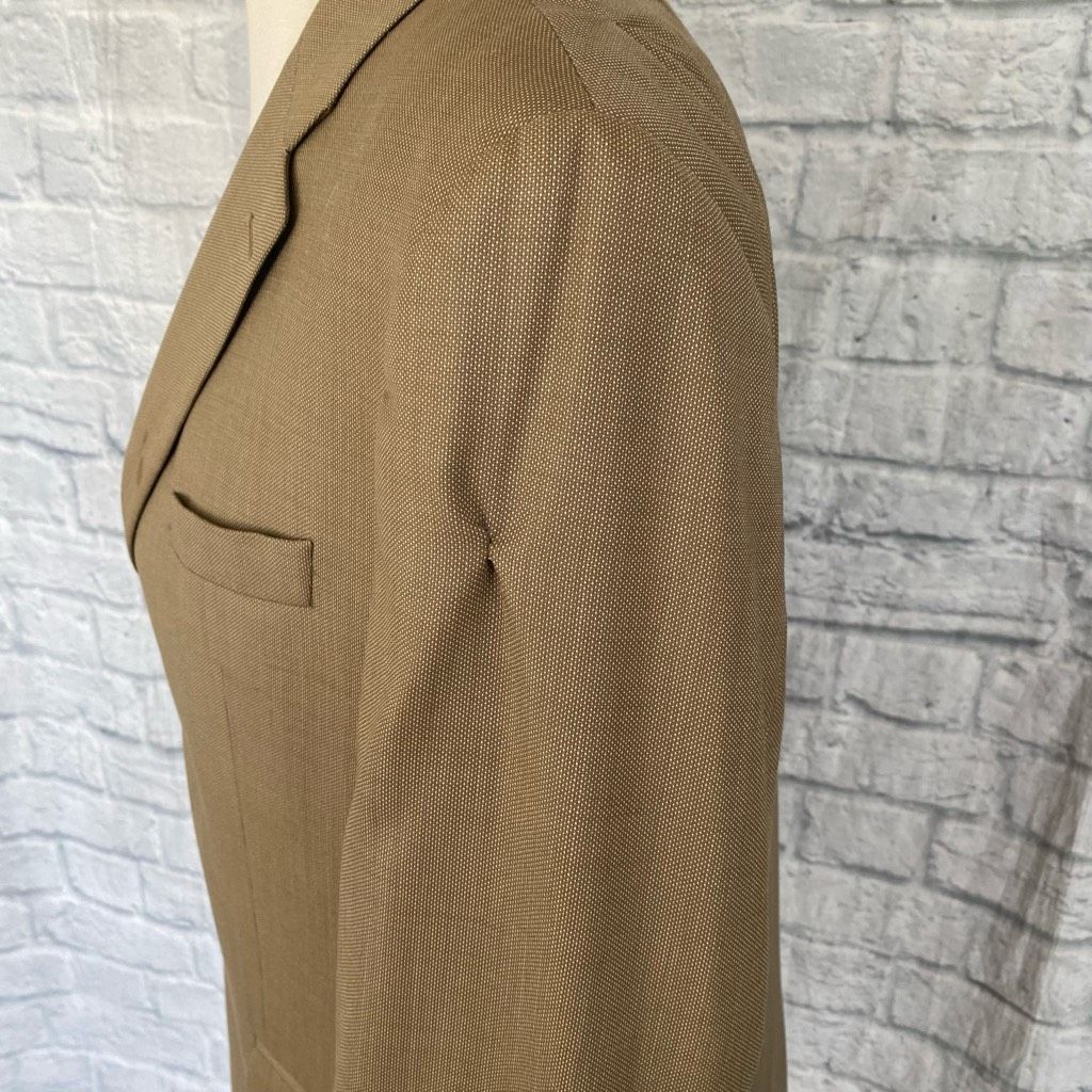 Ralph Lauren Ralph Lauren wool tan suit w/fully lined 3 button jacket and Size 44R - 12 Thumbnail