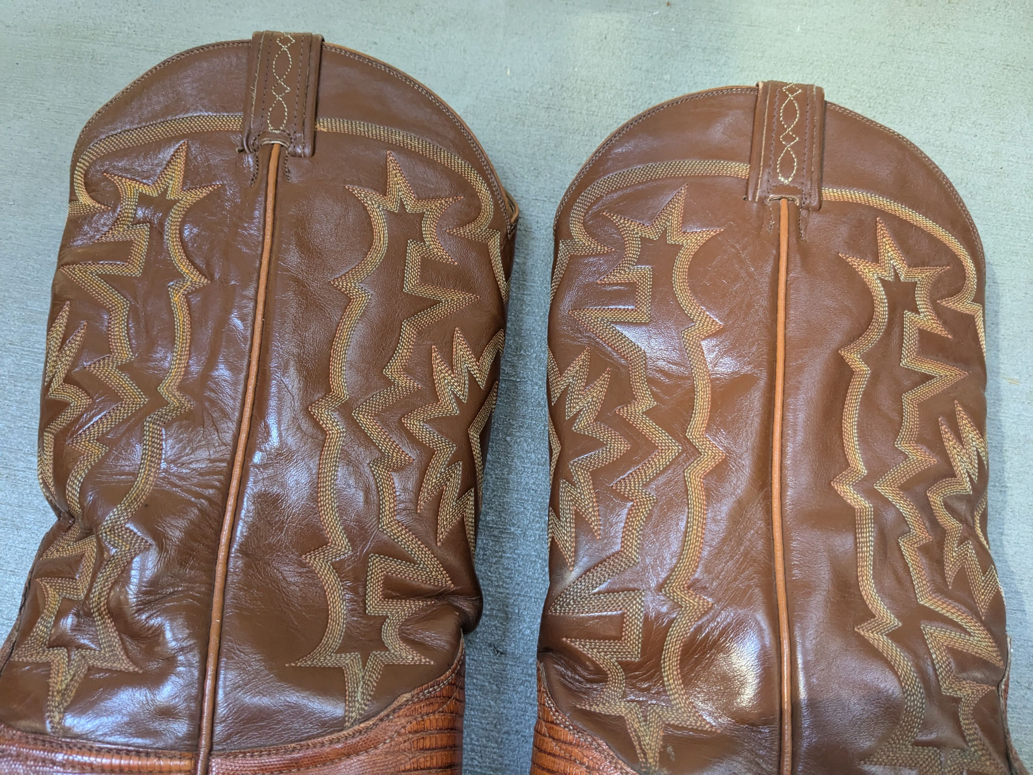 Tony Lama Tony Lama Cowboy Boots Lizard Brown 9.5 D Botas USA Size US 9.5 / EU 42-43 - 12 Thumbnail