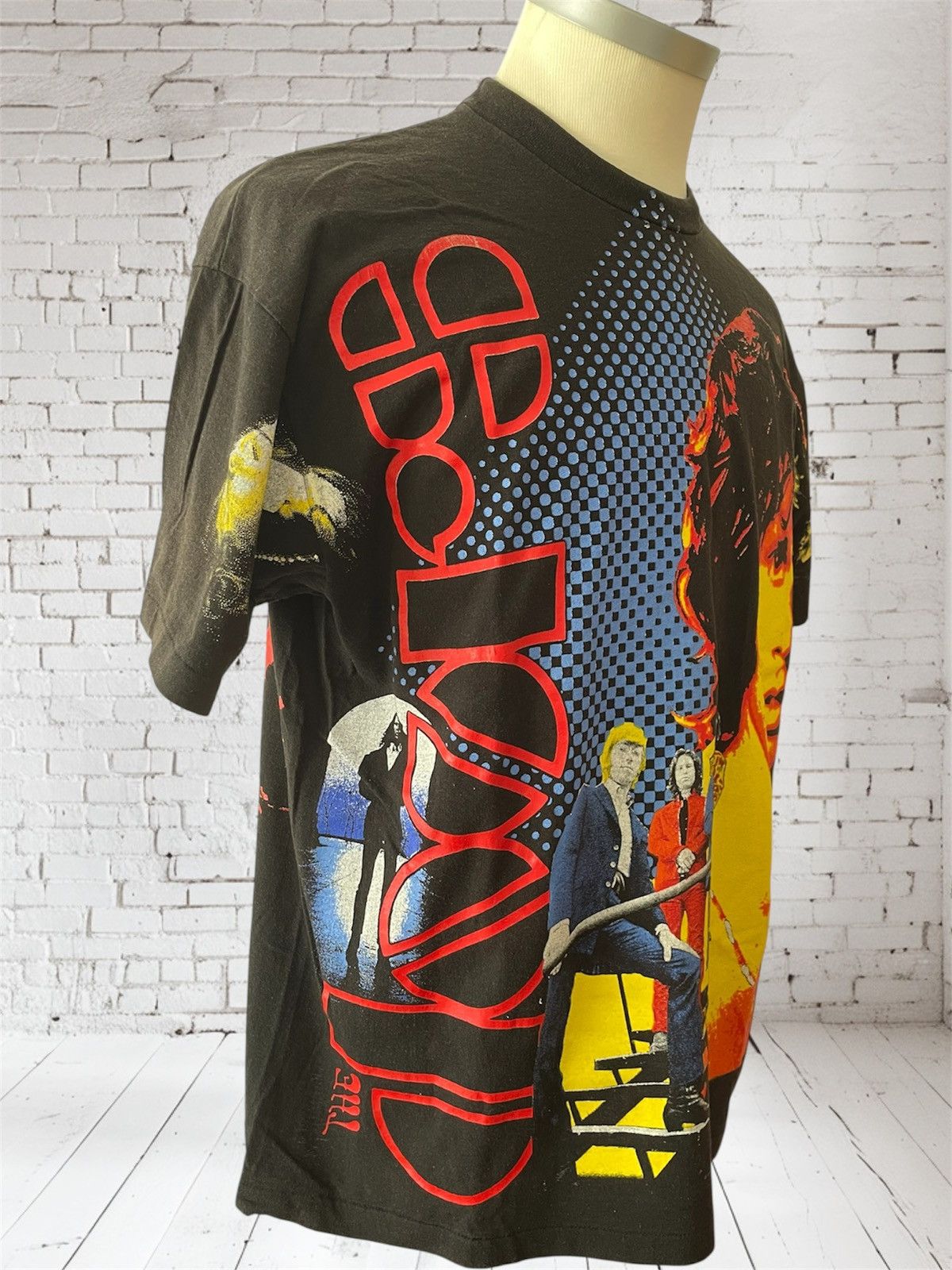 Hanes Vintage The Doors T-Shirt, AOP On Black Base, Early 1990s Size US XL / EU 56 / 4 - 4 Thumbnail