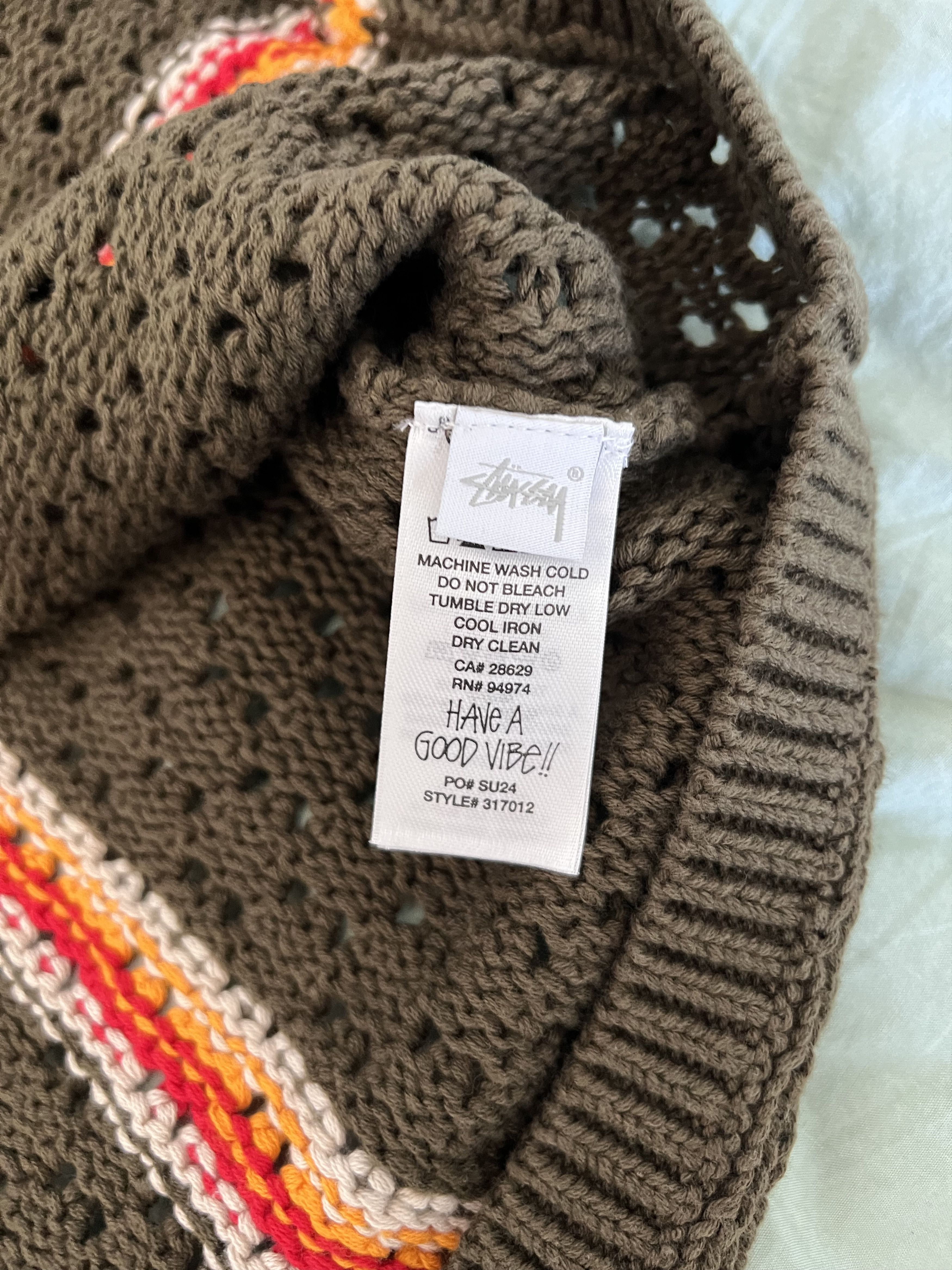 Patta × Stussy Stussy Patta Loose Gauge Stripe Sweater in Olive Size US L / EU 52-54 / 3 - 6 Thumbnail