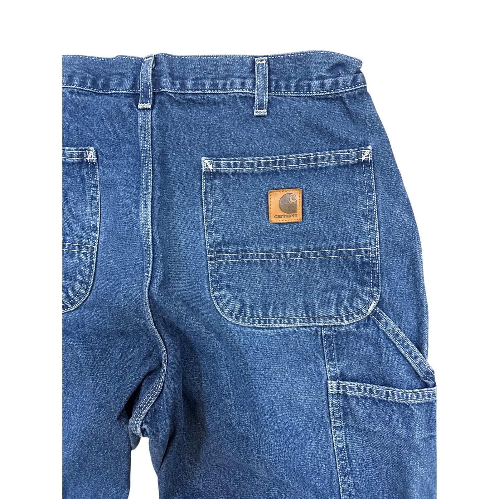 Carhartt Carhartt Workwear carpenter denim cropped pants 33x26 baggy Size US 33 - 3 Thumbnail