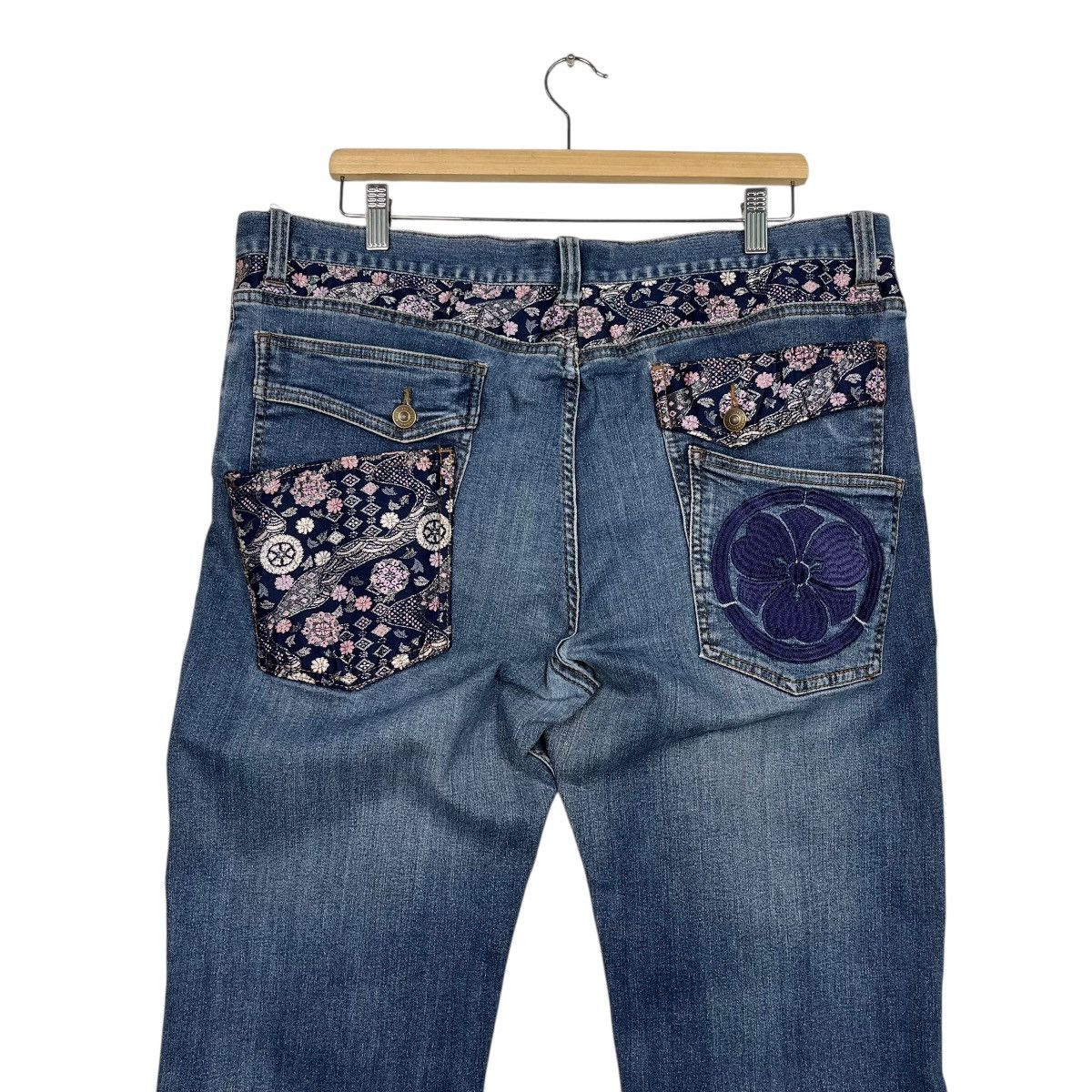 Japanese Brand Vintage Japanese Designer Embroidery Logo Denim Size US 38 / EU 54 - 9 Thumbnail