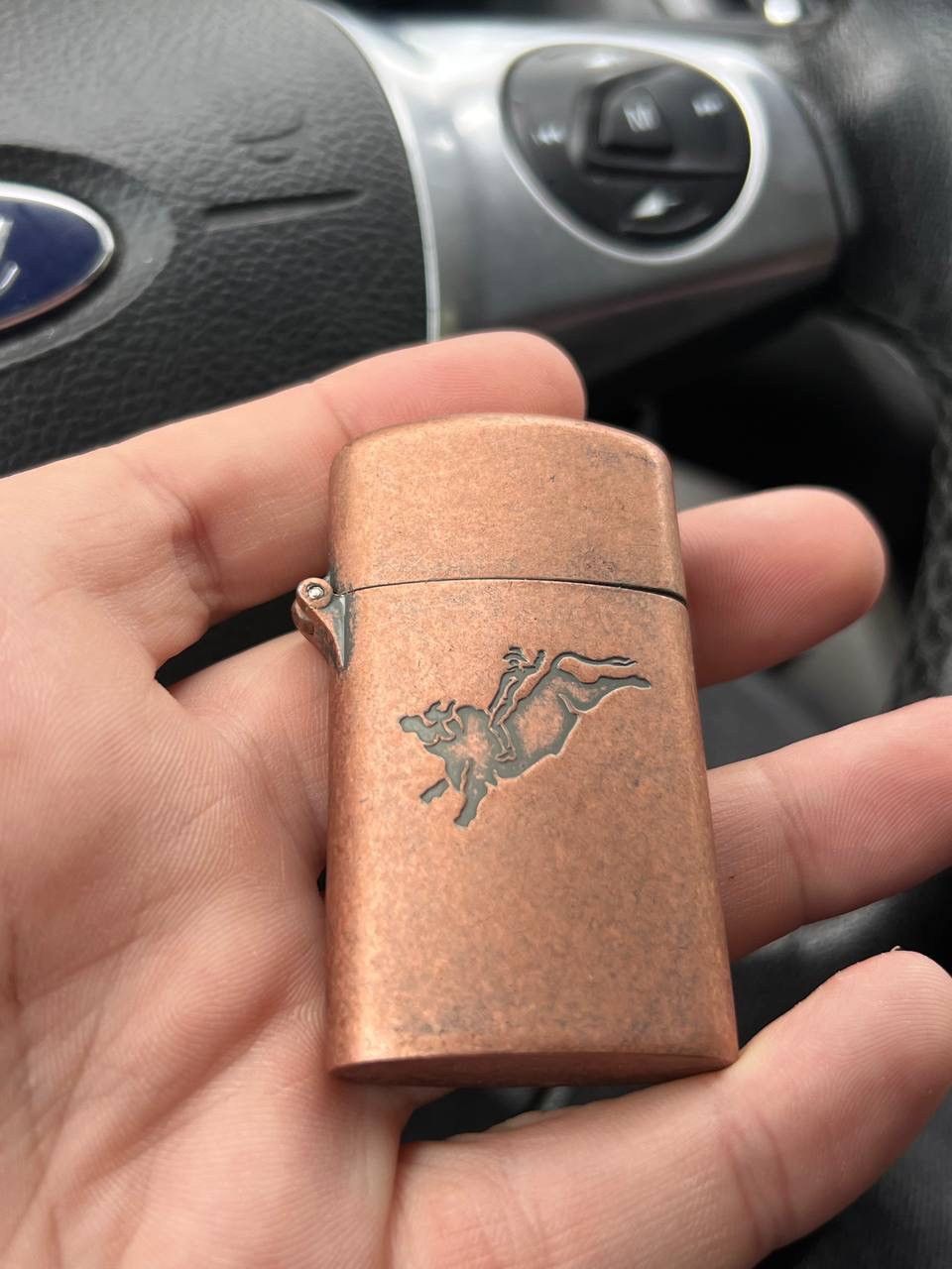 Marlboro Vintage Marlboro lighter 1990 bull rodeo cowboy like zippo Size ONE SIZE - 2 Thumbnail