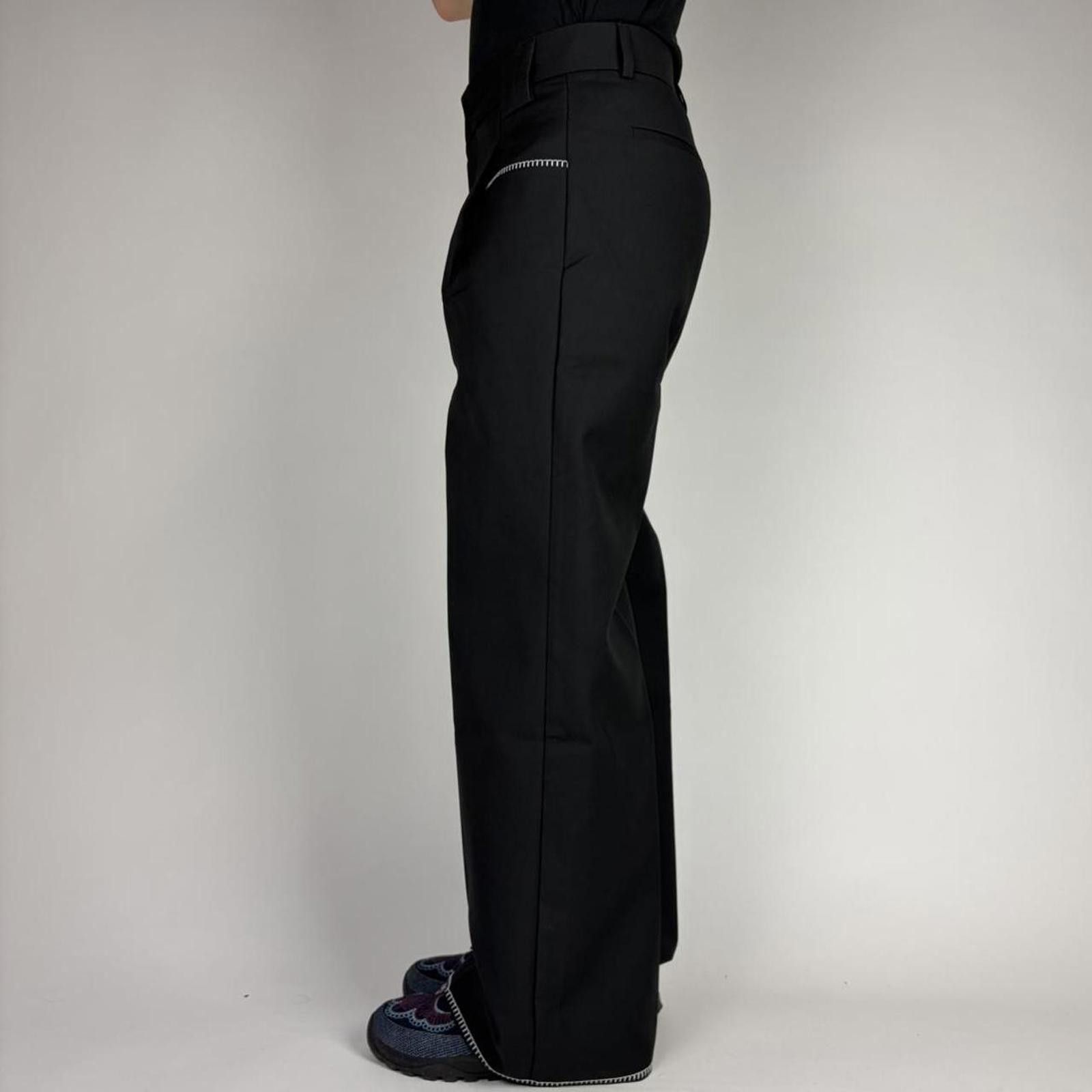 Other Black Wide Leg Pocket Stitch Trousers Size US 32 / EU 48 - 4 Thumbnail
