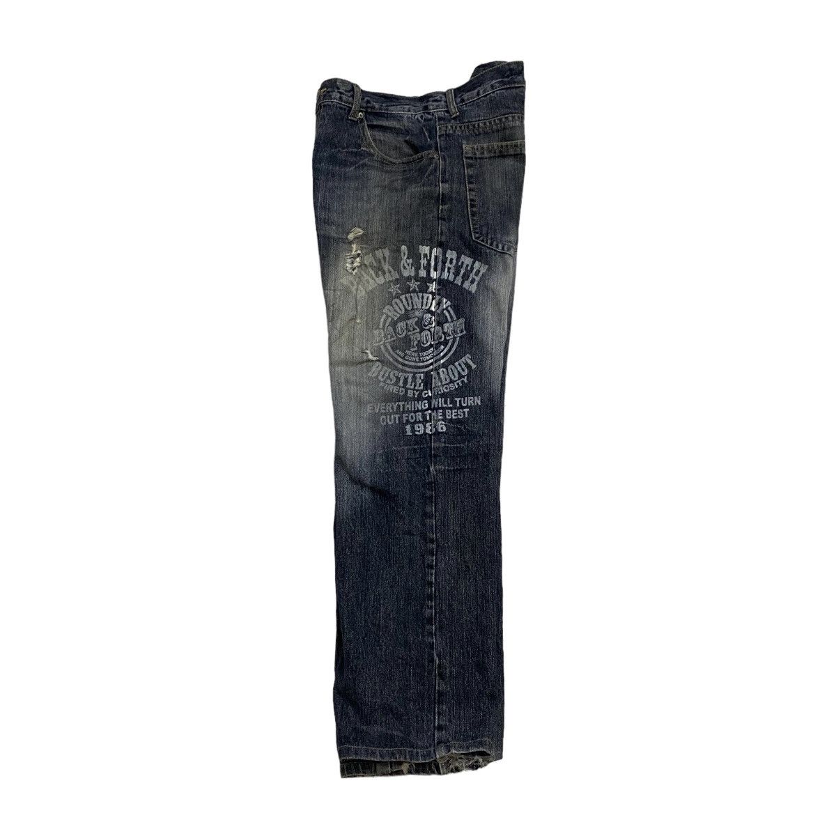Japanese Brand × Vintage VINTAGE BONDAGE PUNK DISTRESSED DENIM PANT Size US 36 / EU 52 - 3 Thumbnail