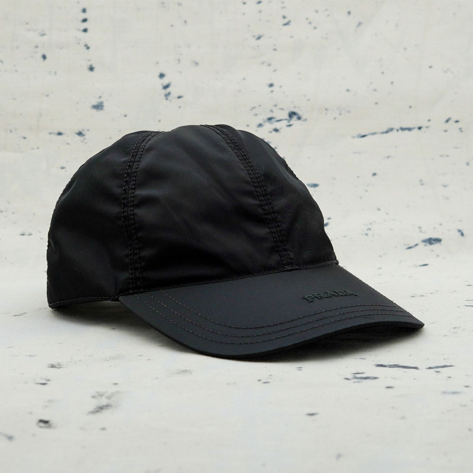 Prada Prada black nylon embroidered logo sport baseball cap hat Size ONE SIZE - 1 Thumbnail