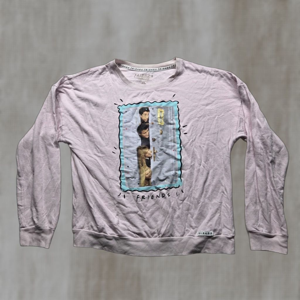 Pinko Friends Shirt Women's L Pink 100% Cotton Graphic Tee 90s Retro Classic T-Shirt Mens Women Size L / US 10 / IT 46 - 1 Thumbnail