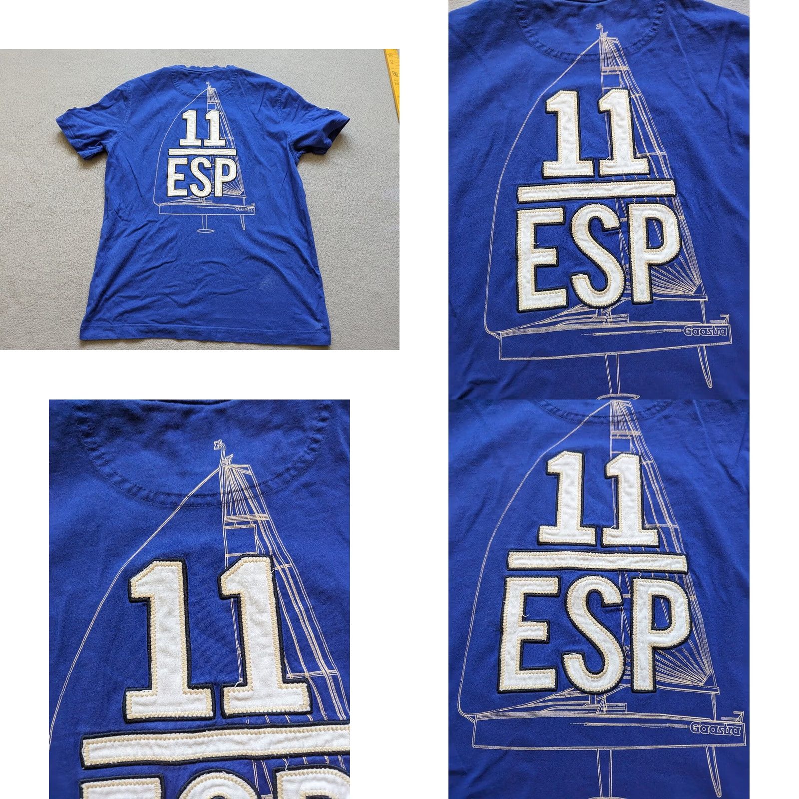 Vintage Gaastra 30 Copa Del Rey 11 ESP Blue Shirt Mens XL T-Shirt Short Sleeve Size US XL / EU 56 / 4 - 8 Thumbnail