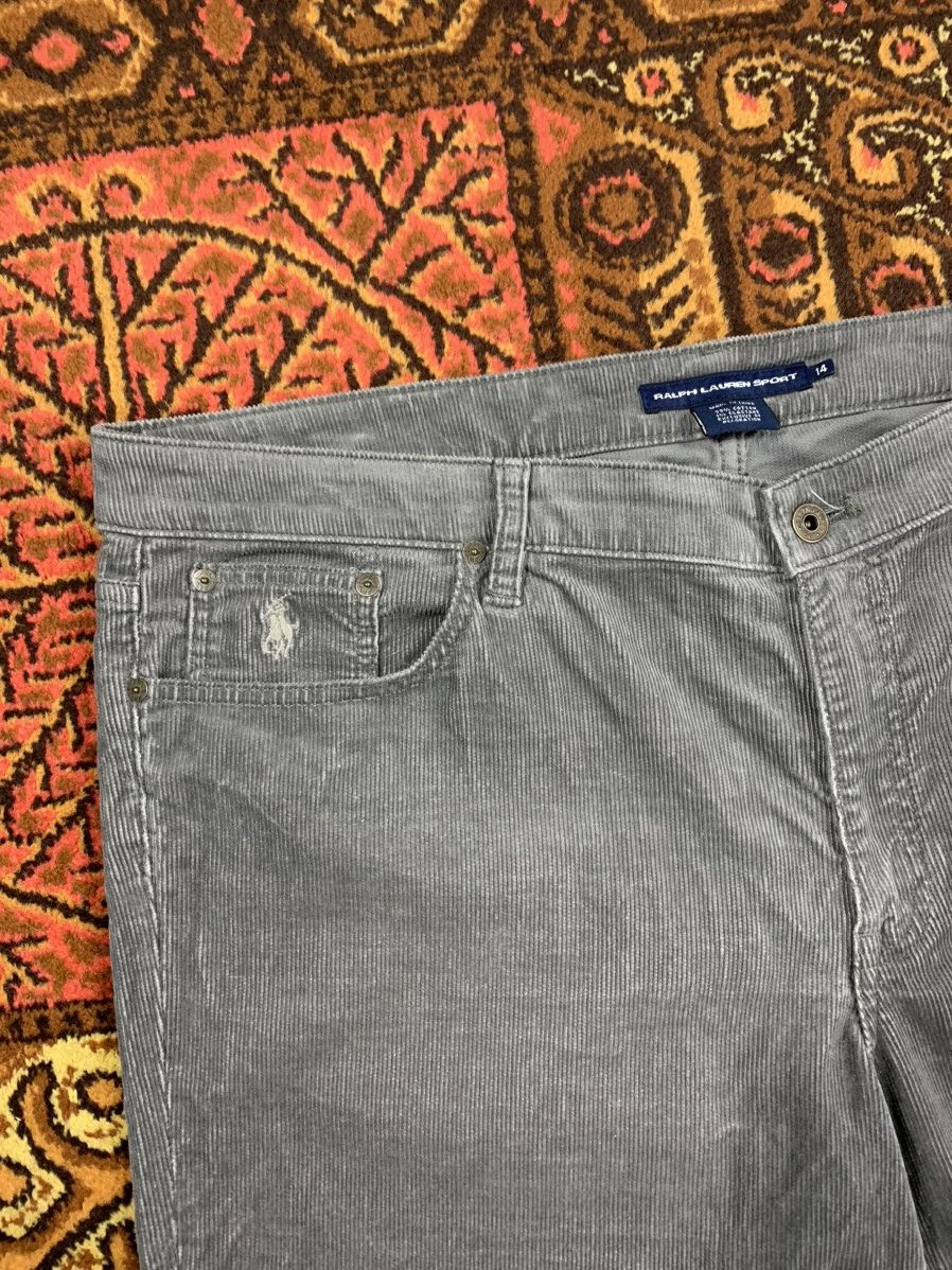 Polo Ralph Lauren × Ralph Lauren × Vintage 90s Polo Sport Ralph Lauren Corduroy Trousers Size US 35 - 6 Thumbnail