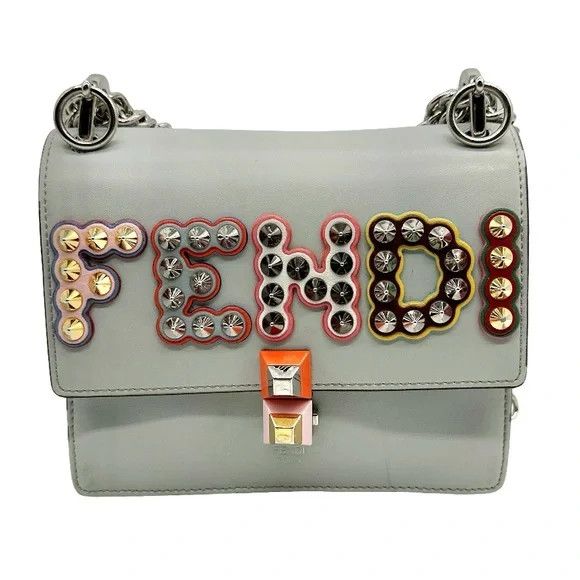 Fendi Fendi Liberty Fun Fair Kan Shoulder Bag in Grigio Perla Size ONE SIZE - 3 Thumbnail
