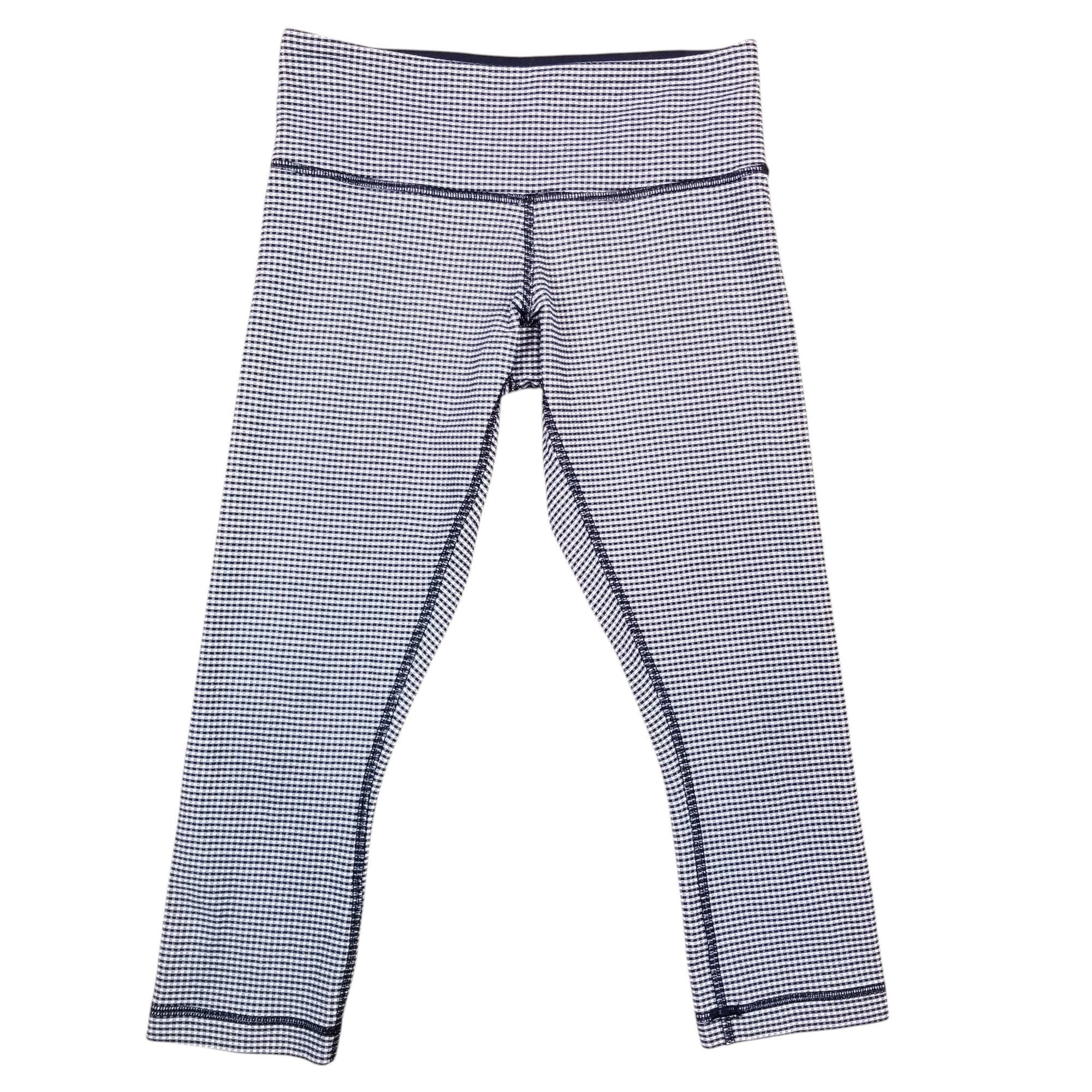 Lululemon Wunder Under Crop II (Roll Down) Gingham Luon Size 27" / US 4 / IT 40 - 1 Thumbnail