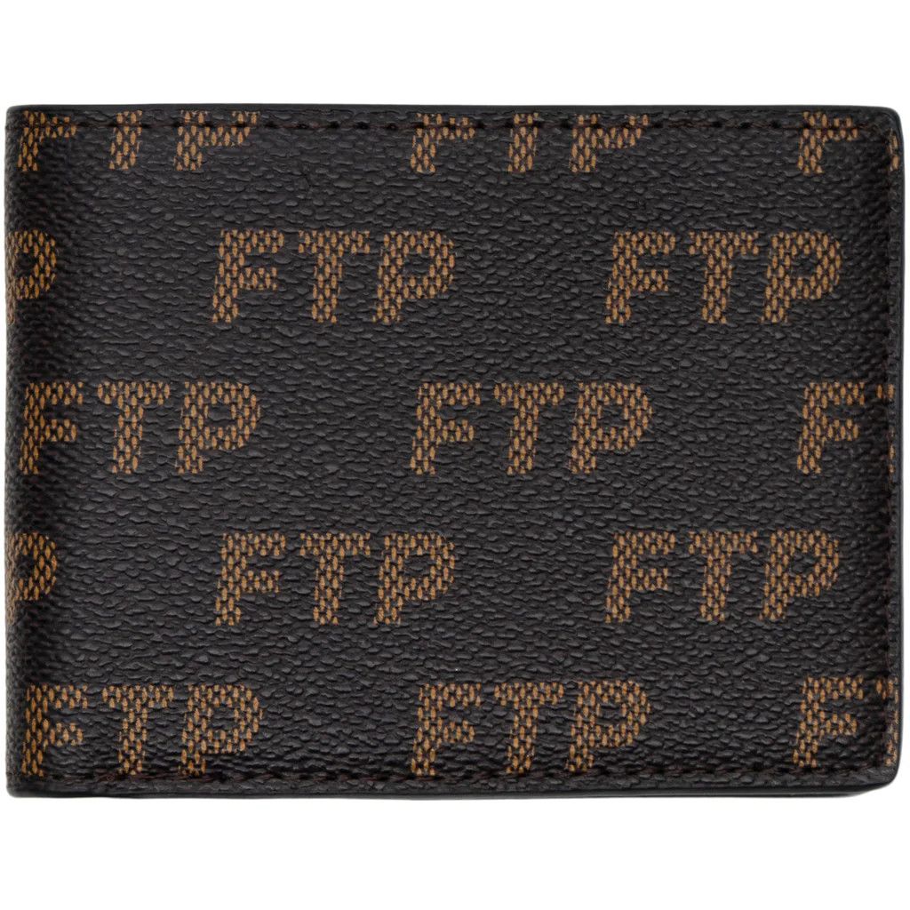 Fuck The Population FTP Logo Repete Wallet Brown Size ONE SIZE - 1 Thumbnail