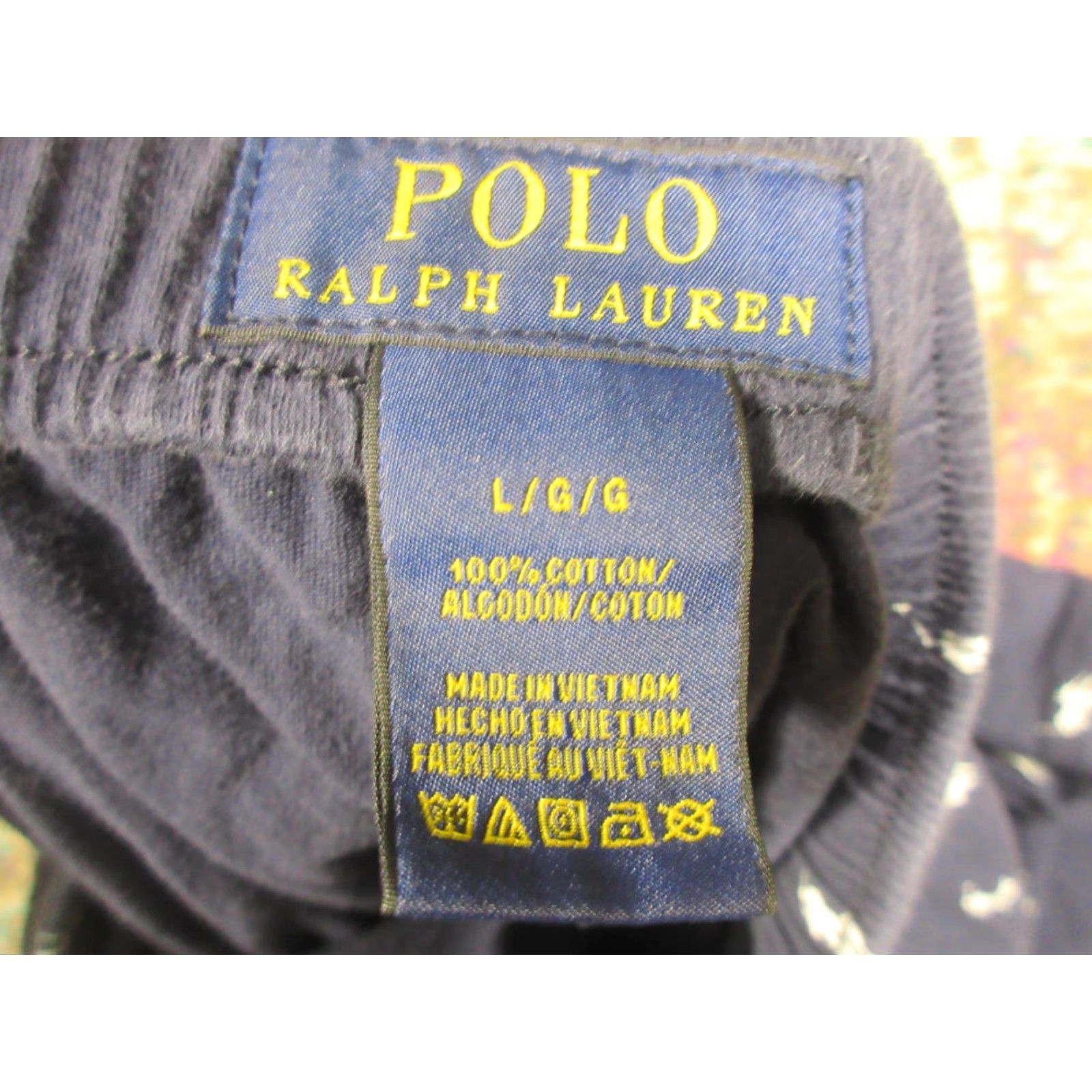 Polo Ralph Lauren VINTAGE? POLO RALPH LAUREN Pants Mens L Blue Pajama Pony All Over Print Lounge Cotton Size US L / EU 52-54 / 3 - 3 Thumbnail