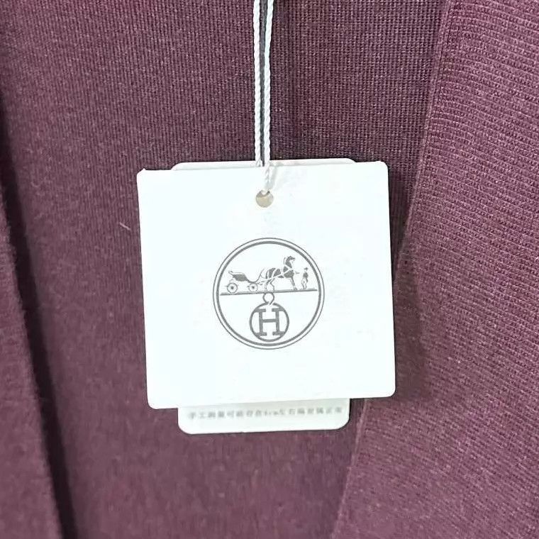 Hermes HERMES Wine Red Cashmere Sleeveless Cardigan Dress Size XS / US 0-2 / IT 36-38 - 5 Thumbnail