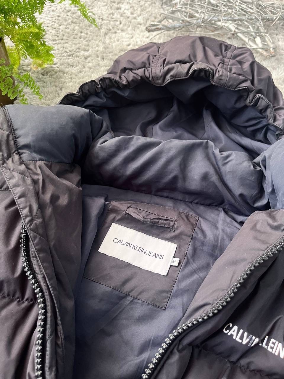 Calvin Klein Puffer Light Jacket Streetwear Vintage Logo