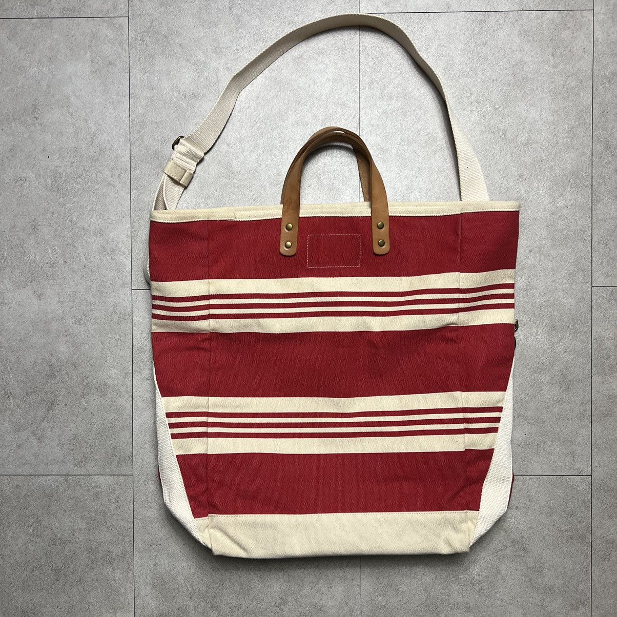 Hysteric Glamour Hysteric Glamour Canvas Stripe Leather Hand Bag Size ONE SIZE - 2 Thumbnail