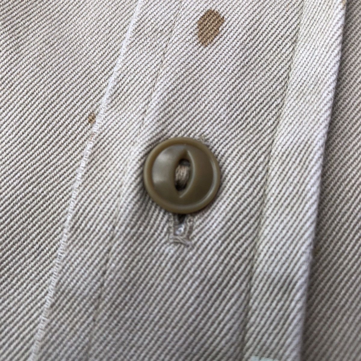 Sears Vintage 50's Sears Khaki Work Shirt Cat Eyes Button Size US L / EU 52-54 / 3 - 12 Thumbnail