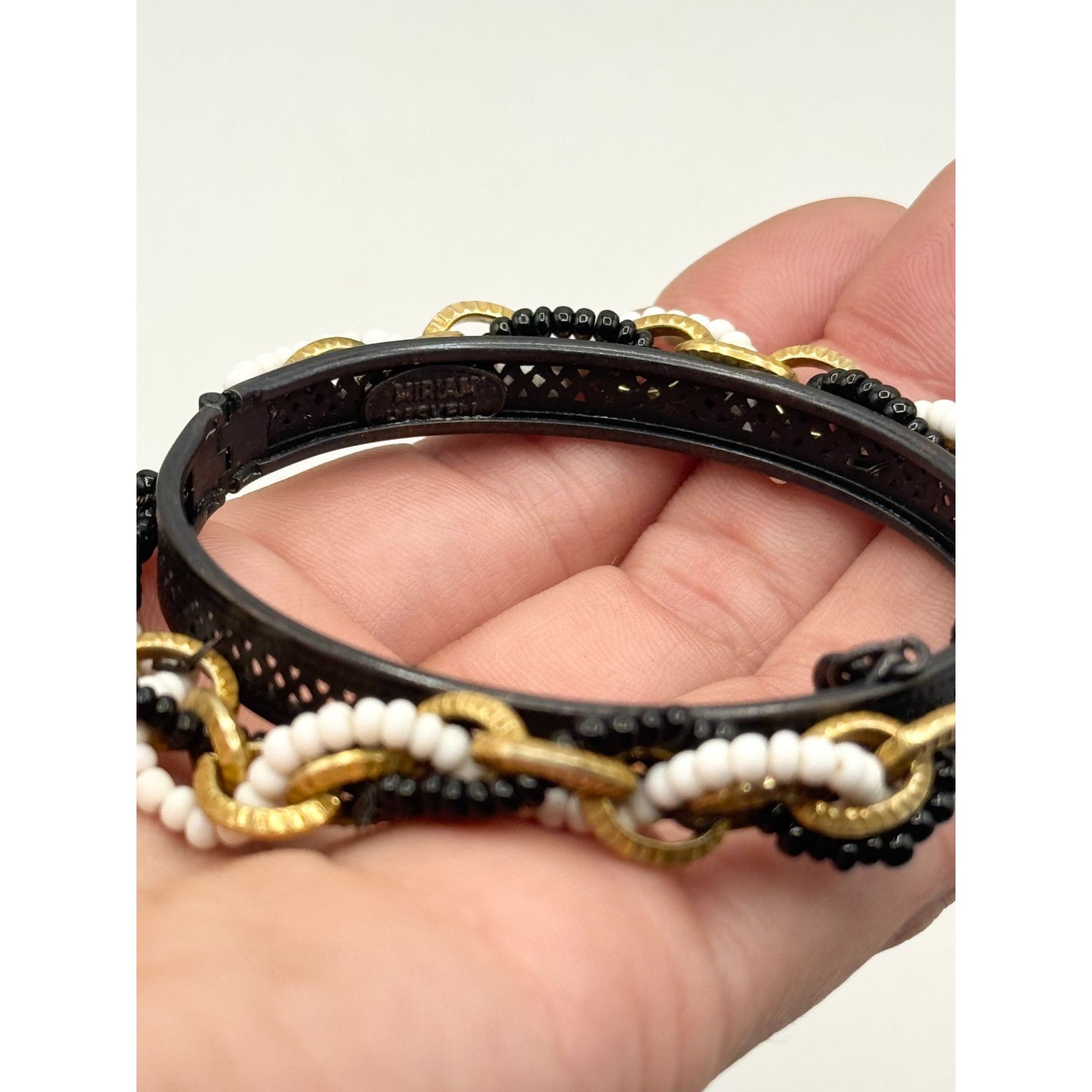 Miriam Haskell Miriam Haskell Beaded Wrapped Chain Bangle Bracelet Size ONE SIZE - 7 Thumbnail