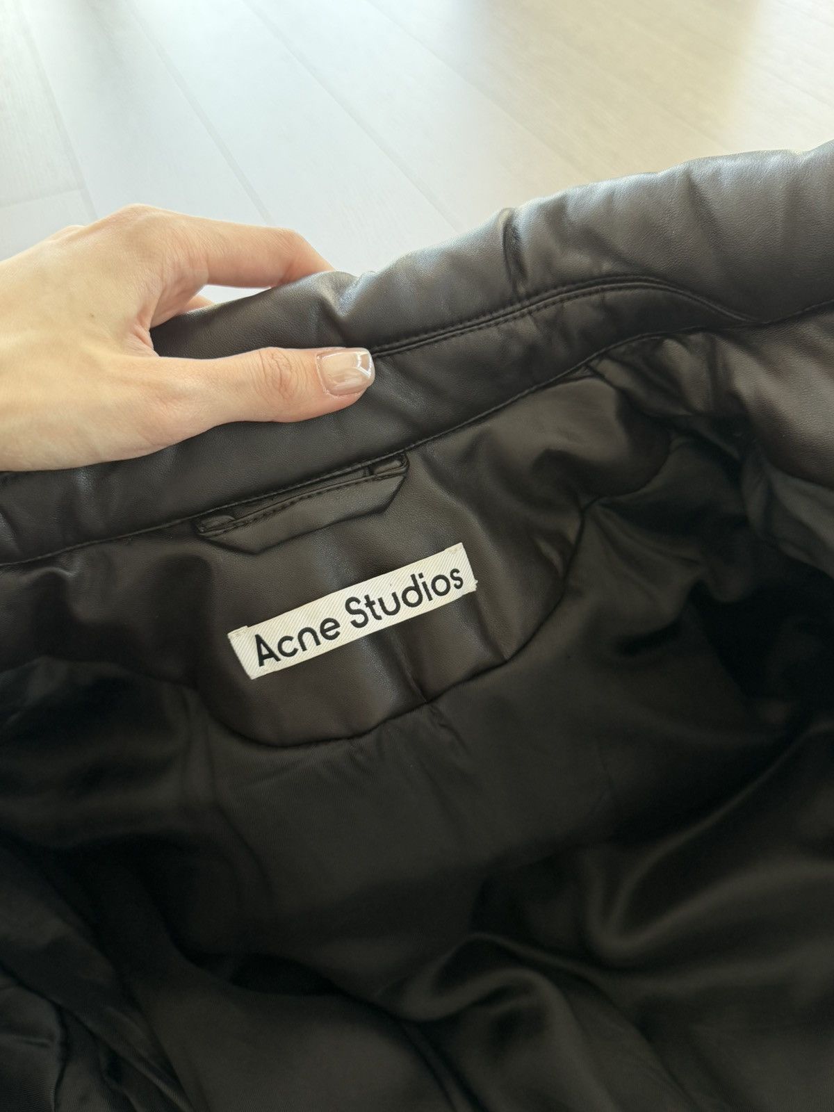 Acne Studios Acne Studios Oversized Dark Brown Leather-Look Bomber Jacket Size XS / US 0-2 / IT 36-38 - 7 Thumbnail