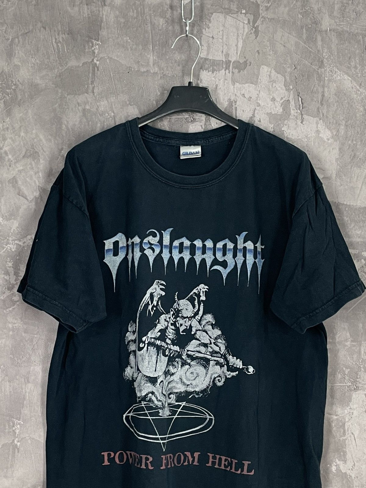 Band Tees × Vintage Vintage Onslaught Rock Metal Horror T shirt Size US L / EU 52-54 / 3 - 2 Thumbnail