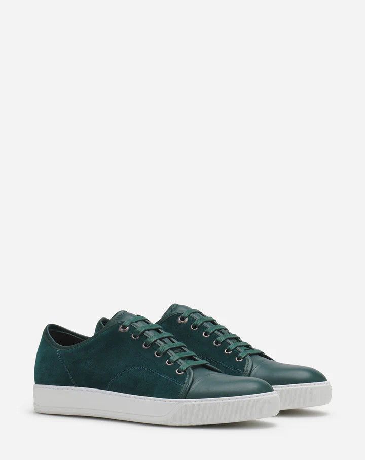 Lanvin o1w1db11124 Leather And Suede Sneakers in Dark Green Size US 9 / EU 42 - 2 Thumbnail