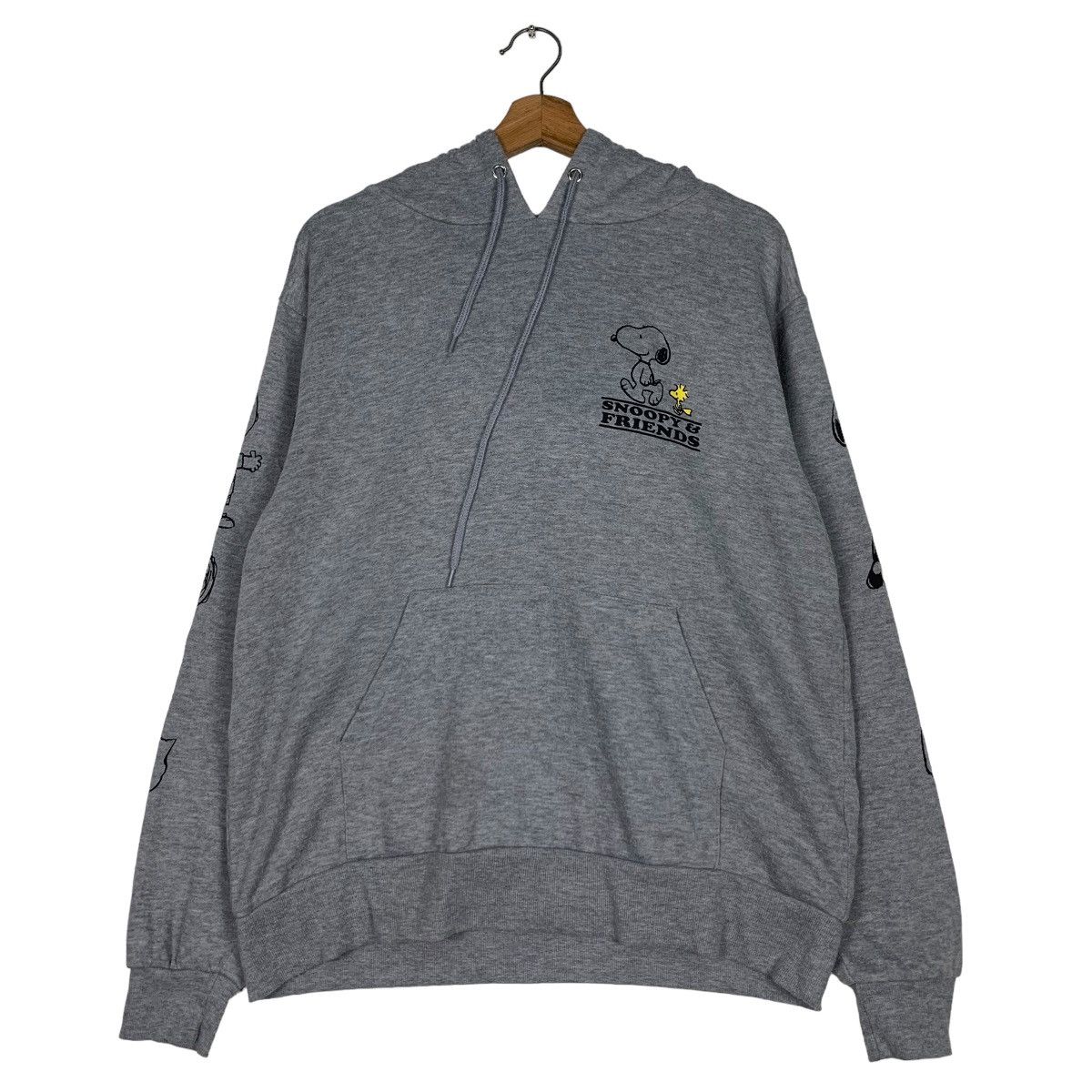 Peanuts PEANUTS Snoopy Sleeve Logo Pullover Hoodies #0773-C35 Size US L / EU 52-54 / 3 - 1 Thumbnail