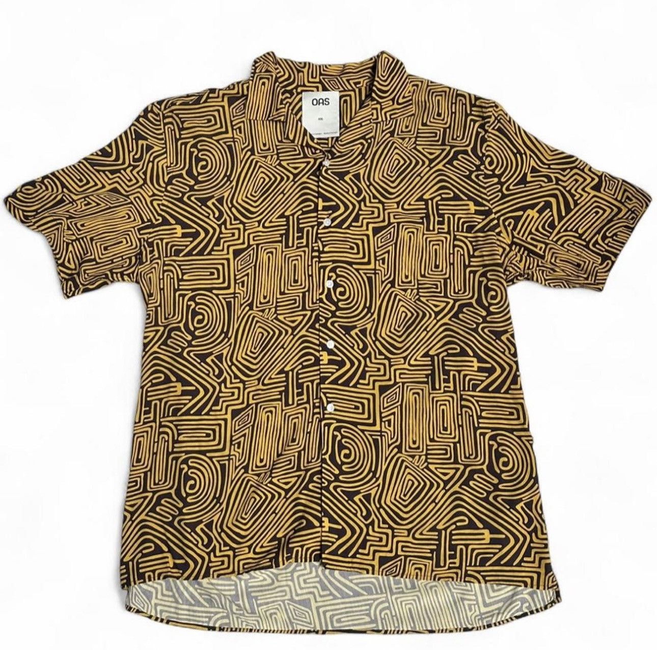 OAS OAS Sweden Tawny Golconda Viscose Resort Abstract Labyrinth Size US XXL / EU 58 / 5 - 1 Thumbnail