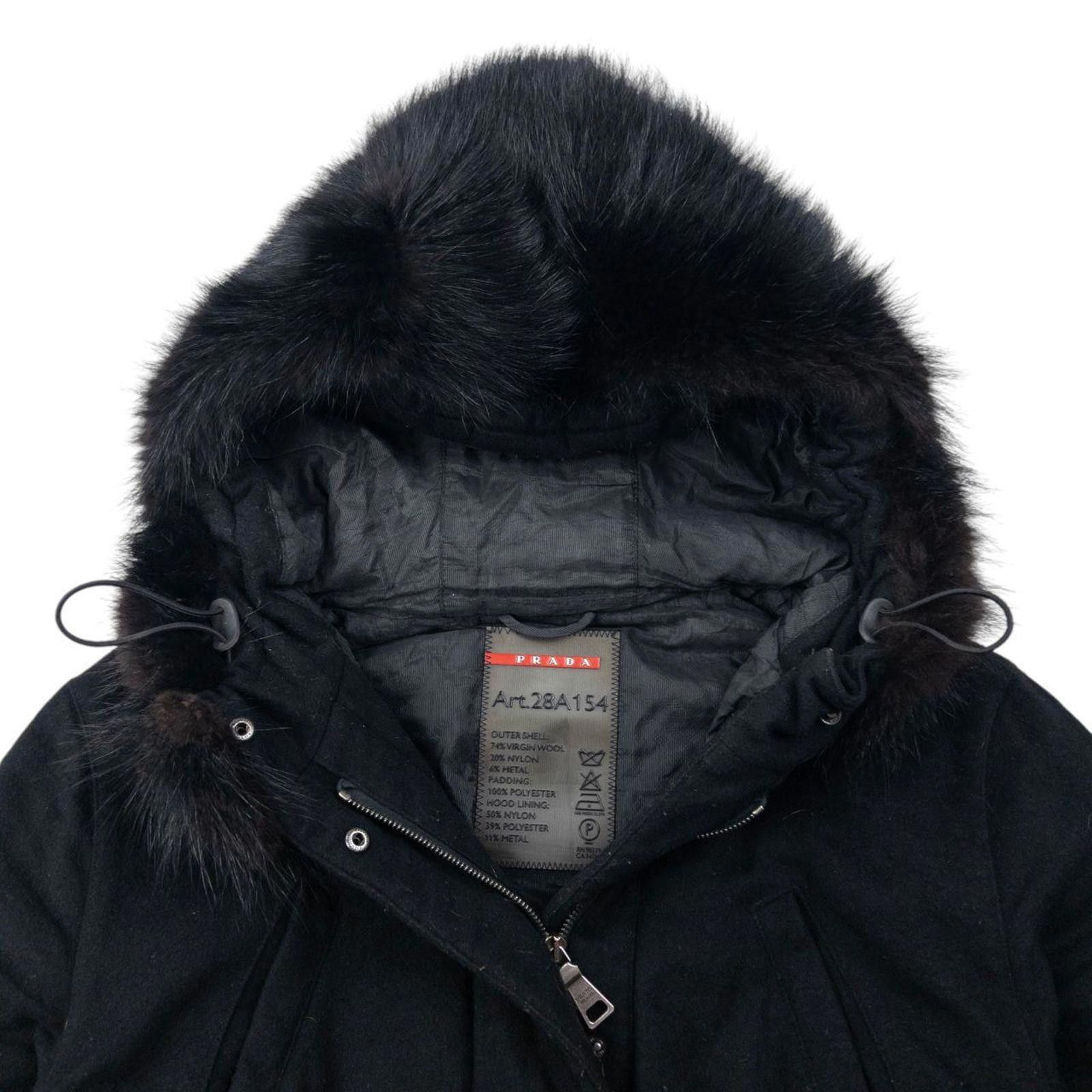 Prada Vintage 2000s Prada Sport Raccoon Fur Wool Jacket Womens L Size L / US 10 / IT 46 - 3 Thumbnail