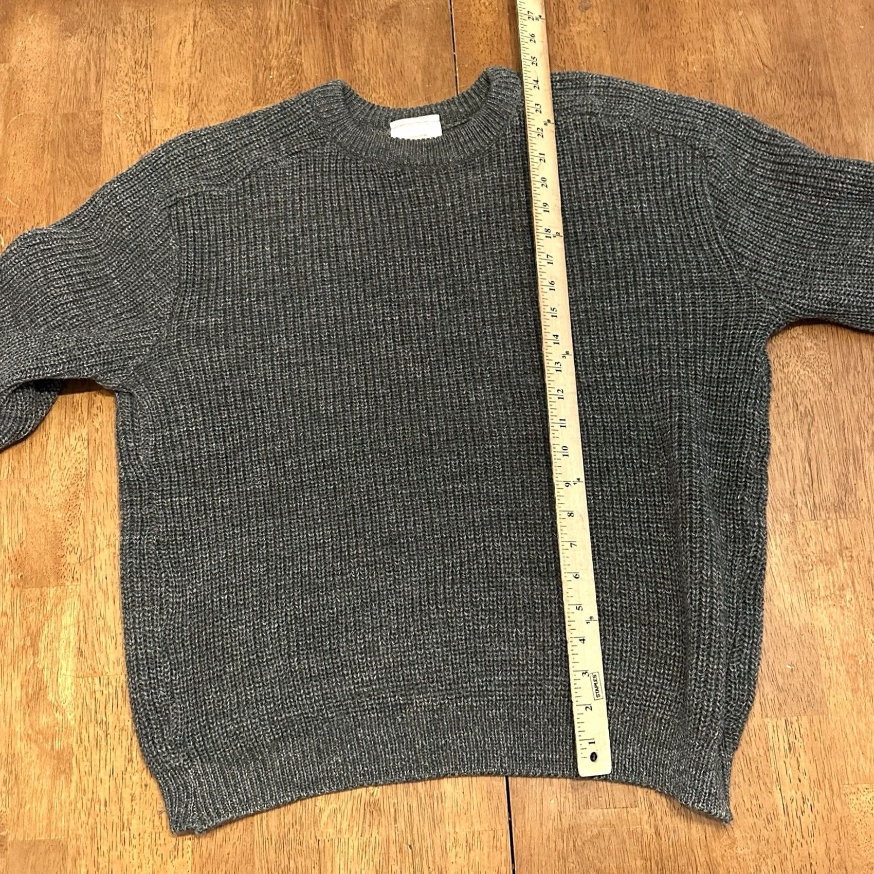 Vintage Brigade Quartermasters Men's Wool Sweater Green Boxy Large Pullover Crew Neck Long Sleeve Winter Classic Knit Breathing Size US L / EU 52-54 / 3 - 5 Thumbnail