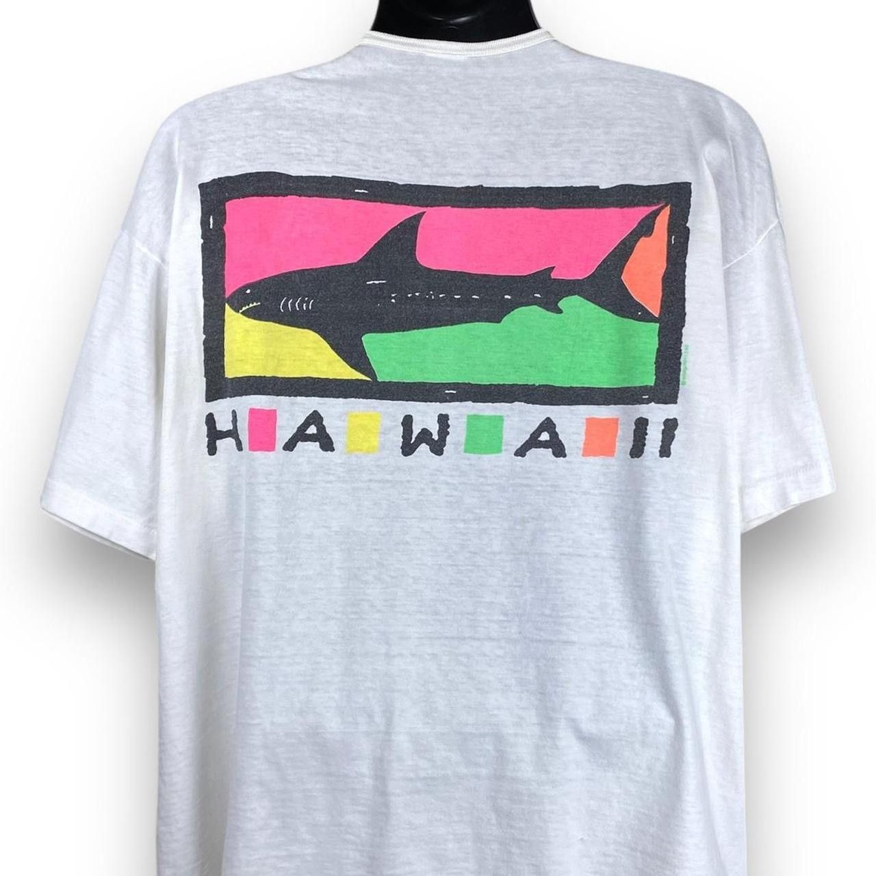 Vintage Vintage 90s Crazy Shirt Hawaii Neon Destination Tshirt Size US XL / EU 56 / 4 - 1 Thumbnail