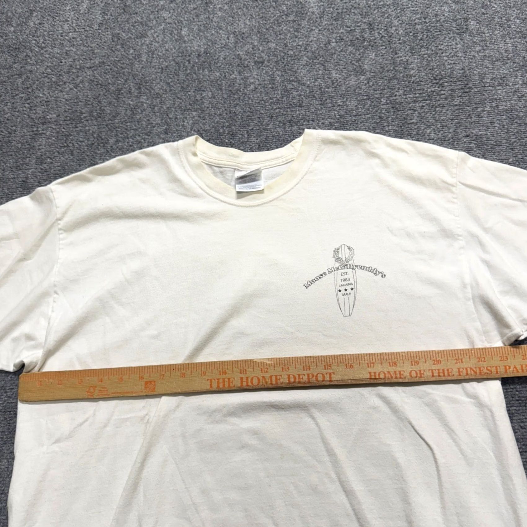 Off-White VINTAGE Hawaii T-shirt Men XL Off-white Lahina Island 90s Hanes Heavyweight Beige Size US XL / EU 56 / 4 - 5 Thumbnail