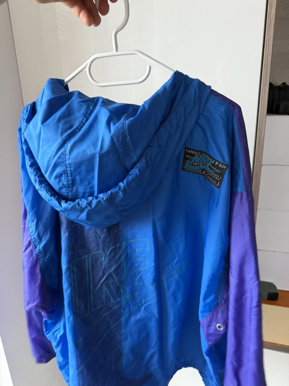 Nike ❗️VINTAGE NIKE 80s BIG LOGO ARCHIVAL WINDBREAKER JACKET Size US XL / EU 56 / 4 - 6 Thumbnail