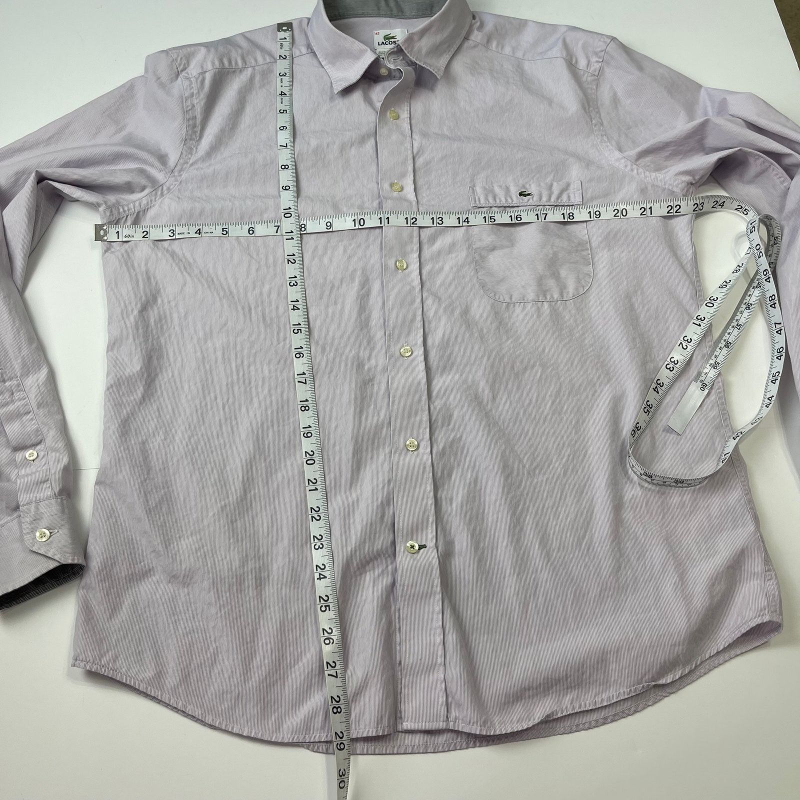 Lacoste Lacoste Alligator Logo Men's Oxford Button Down Shirt, 42 Size US XS / EU 42 / 0 - 9 Thumbnail