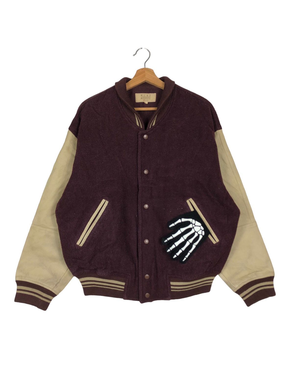 Issey Miyake 🔥90’s Vintage Varisty Jacket Men’s Melrose Leather Big Logo Size US L / EU 52-54 / 3 - 2 Thumbnail
