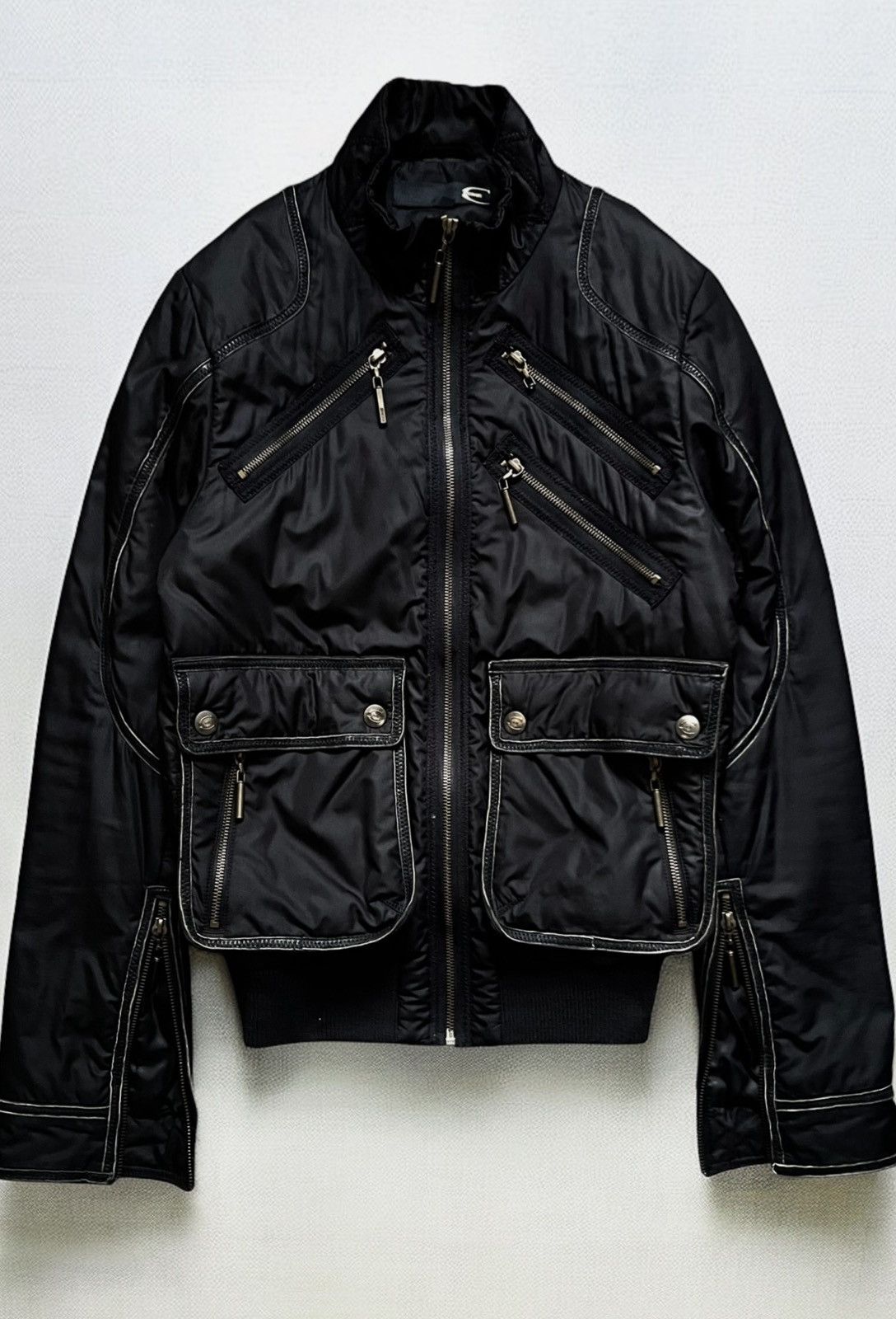 Just Cavalli A/W 2007 Cavalli puffer moto jacket Size S / US 4 / IT 40 - 1 Thumbnail