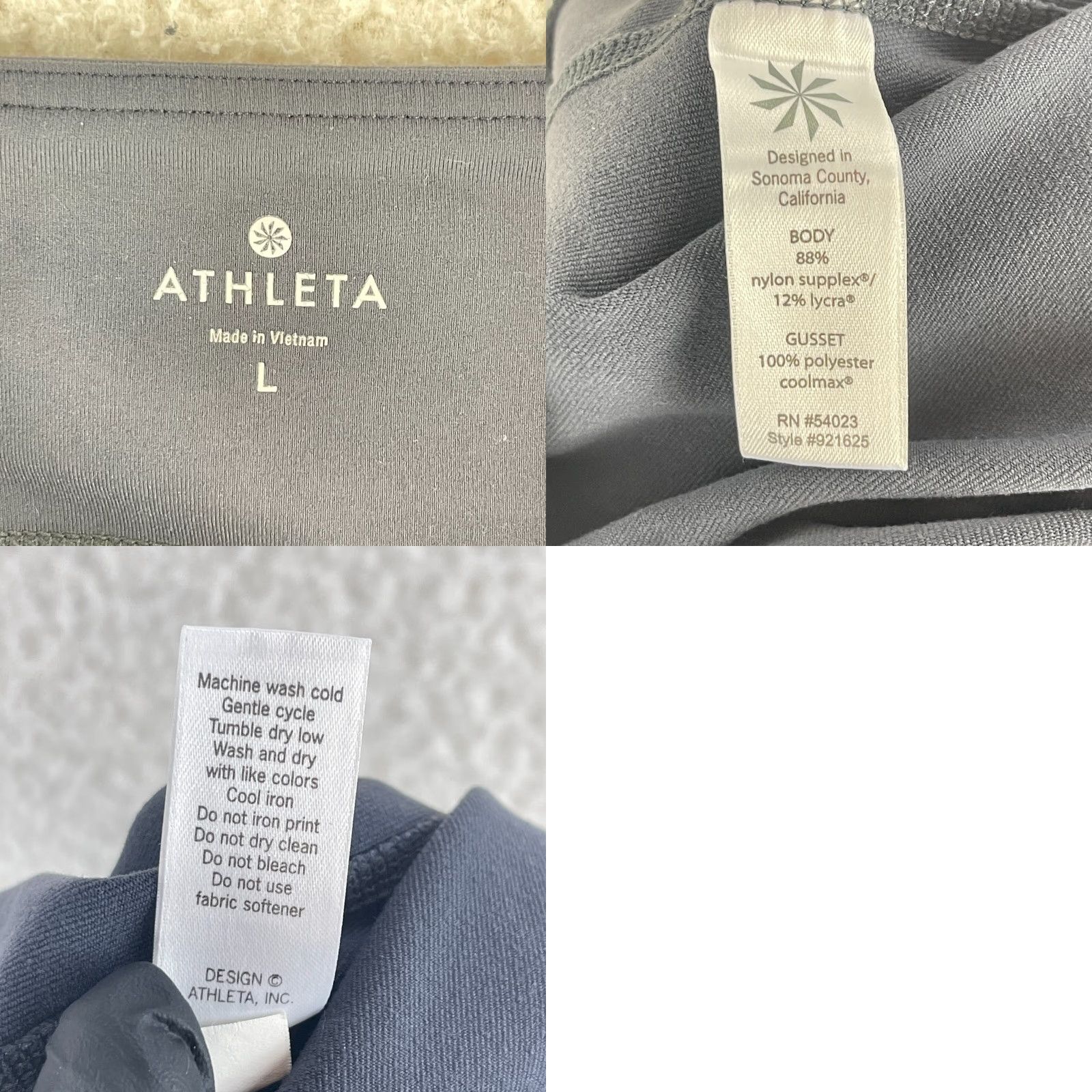 Athleta Athleta Gray Leggings Womens Large Pull On Athletic Active Wear Cropped Inseam 19" Yoga Stretch Size 36" / US 14 / IT 50 - 9 Thumbnail