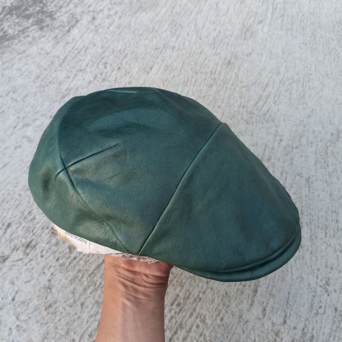CA4LA × Leather Leather. Forest green flatcap by CA4LA Size 34 - 6 Thumbnail