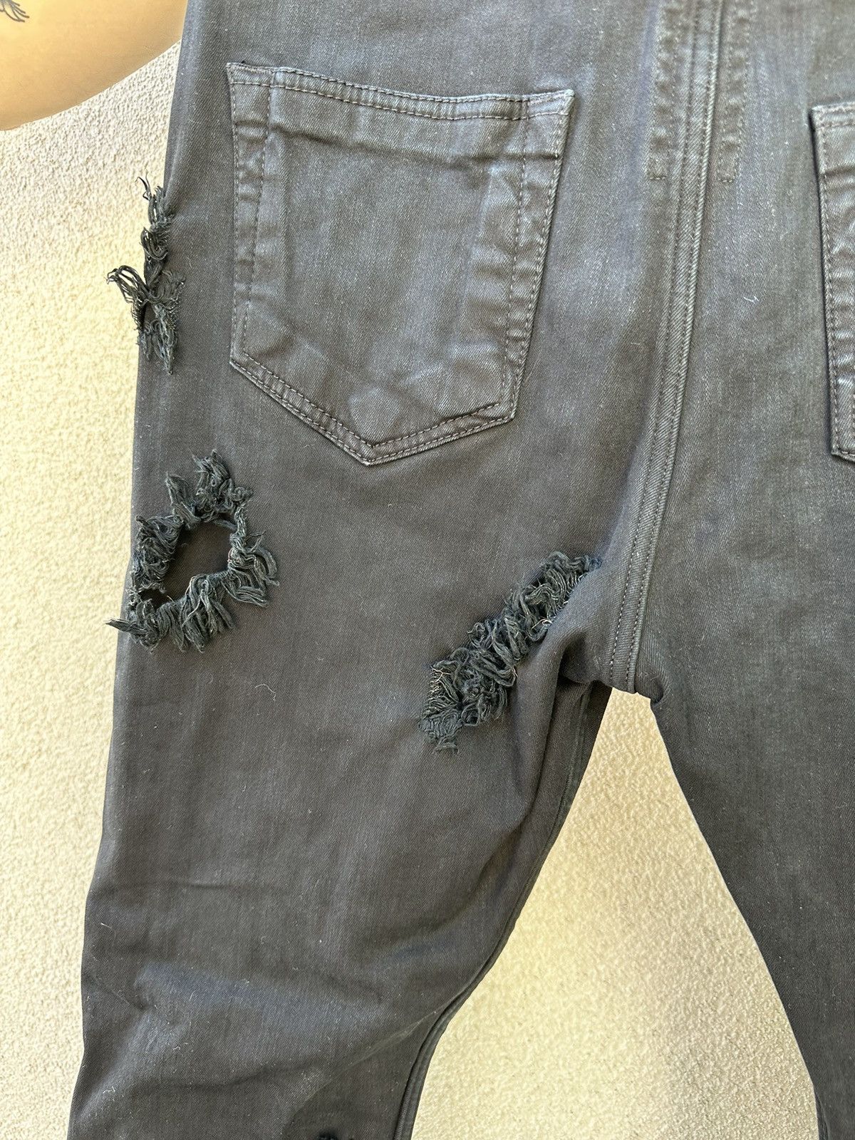 Rick Owens × Rick Owens Drkshdw Rick Owens frayed detail Detroit Denim Size US 31 - 9 Thumbnail